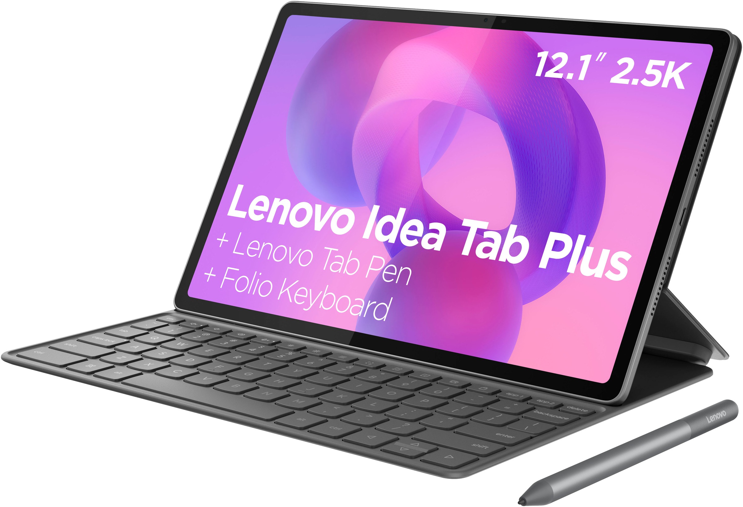 Lenovo Tablet »Idea Tab Plus (12,1 Zoll) Productivity Bundle« (30,73 cm / 12,1 ″) Android 256 GB 2.5K Komplettpaket für produktives Arbeiten)