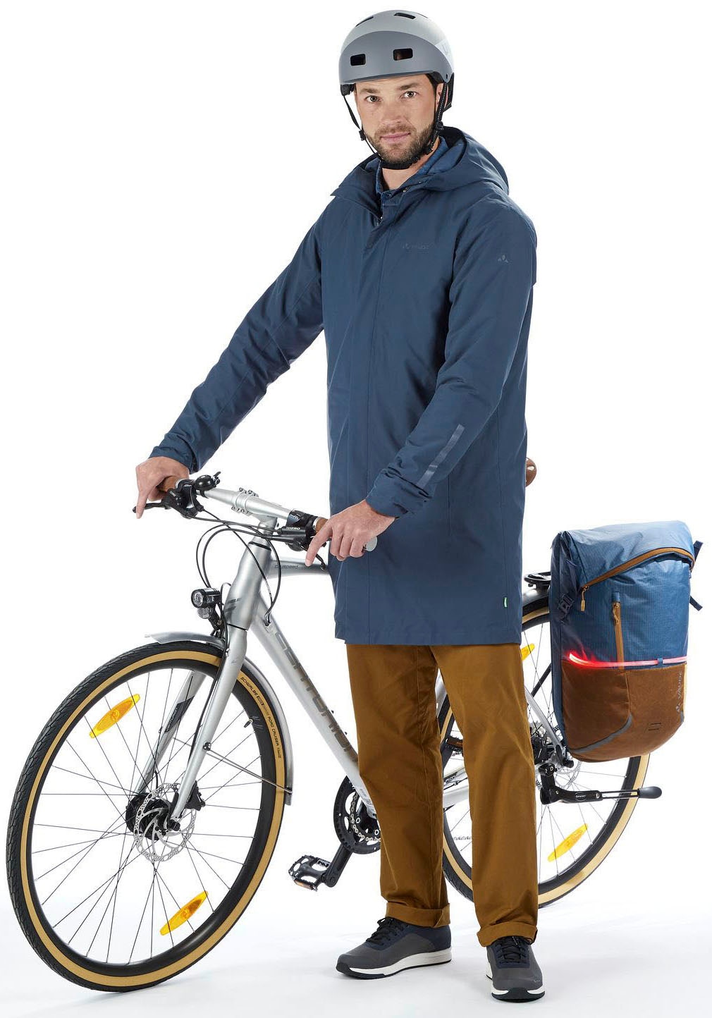 VAUDE Funktionsparka »MENS CYCLIST PADDED PARKA«, (1 St.), mit Kapuze