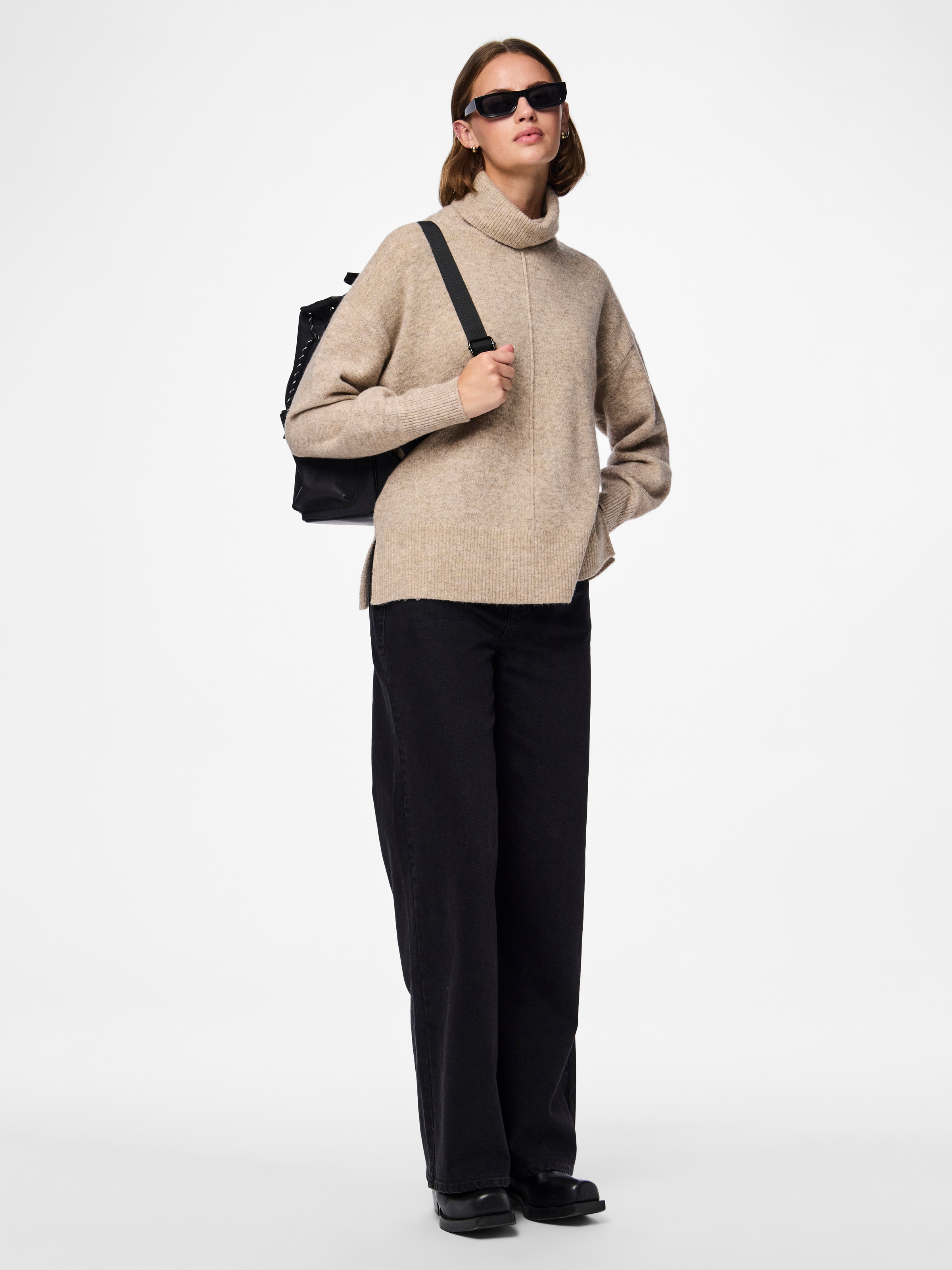 pieces Rollkragenpullover »PCMALOU LS ROLLNECK KNIT NOOS BC«
