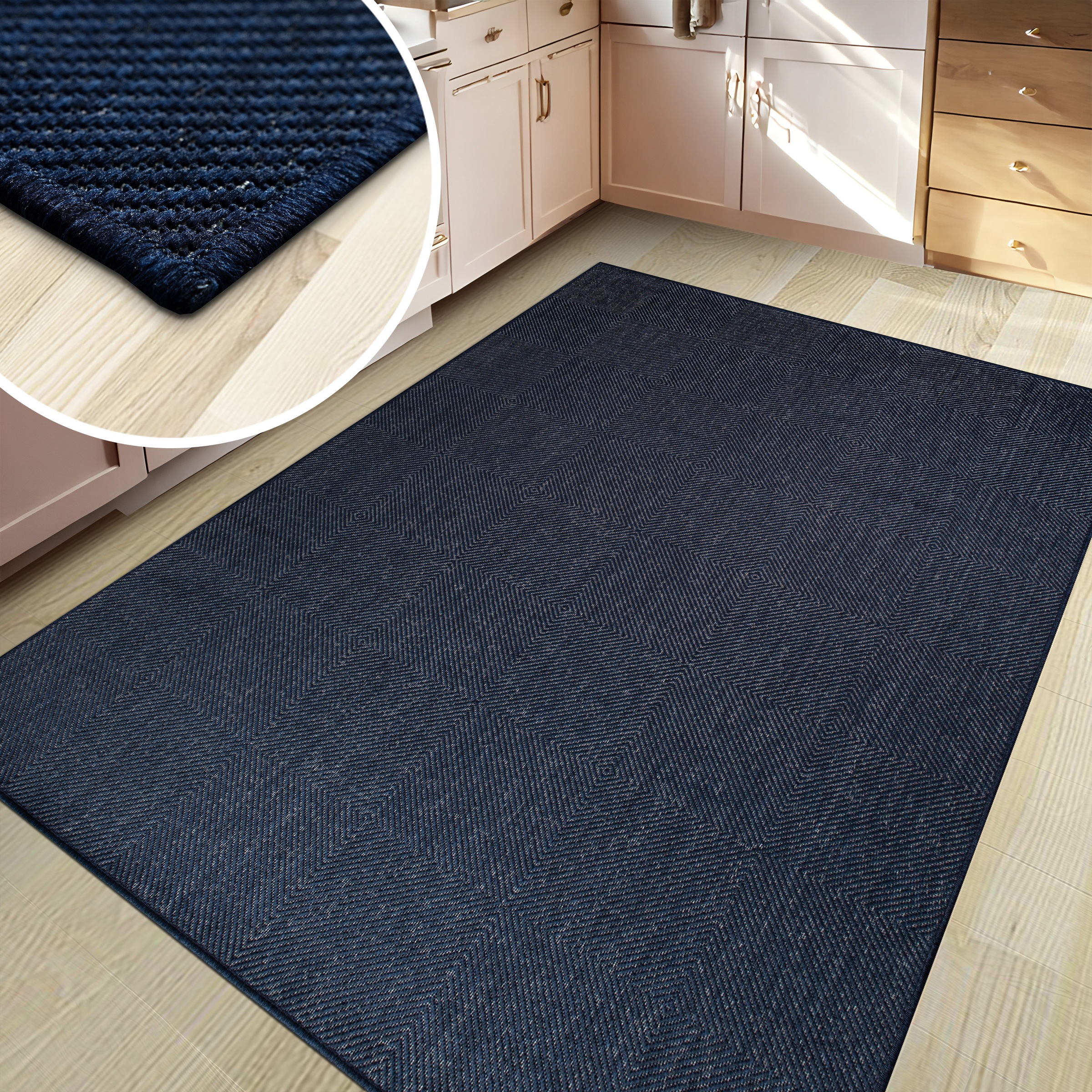 my home Teppich »Anna, auch als Läufer erhältlich«, rechteckig, 3 mm Höhe, In- und Outdoor geeignet, Sisal-Optik, Wetterfest & UV-beständig