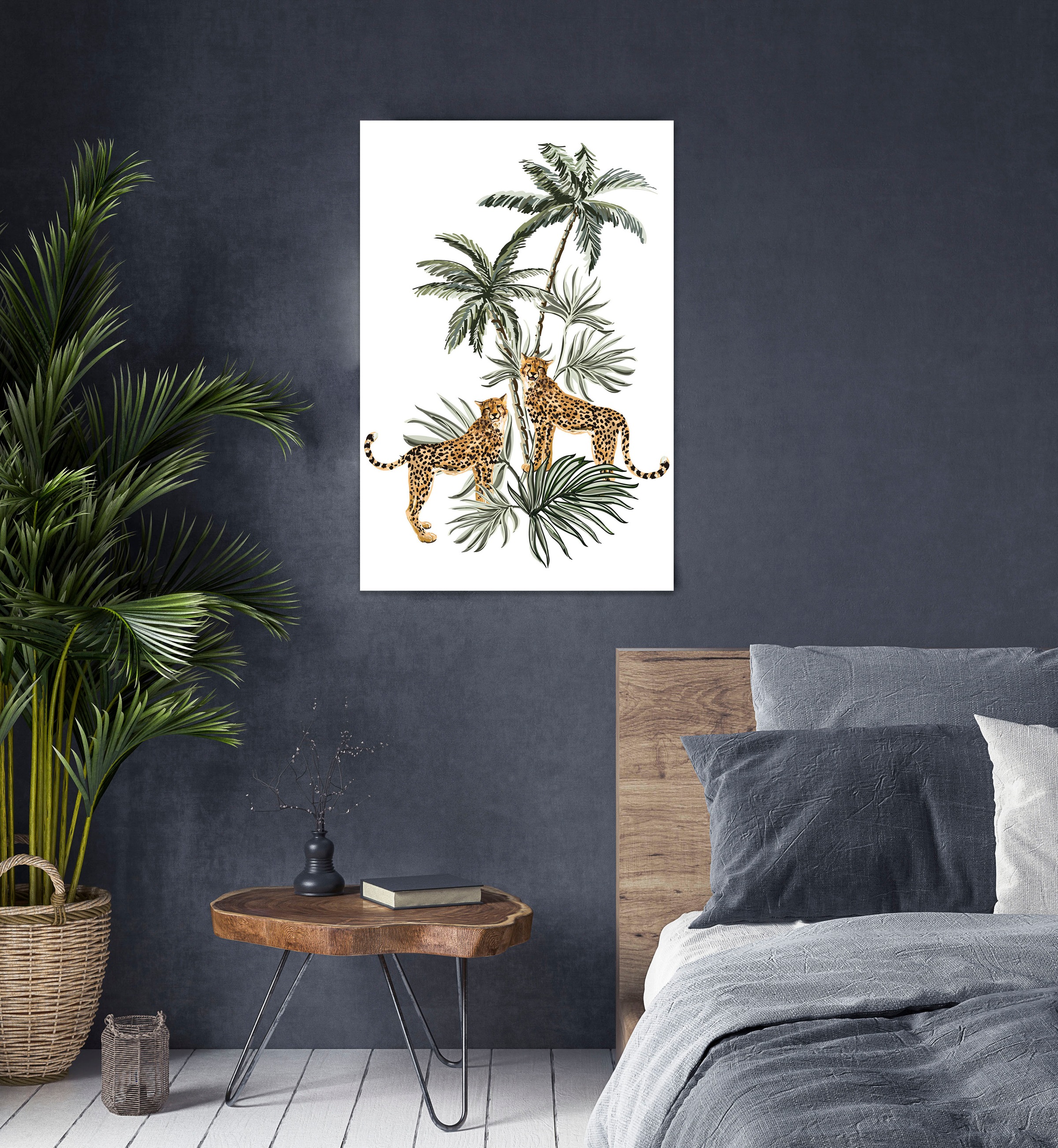 queence Leinwandbild »Leopard«, Kunst-Modern-Tiere-Leopard-Raubkatzen, Prem günstig online kaufen