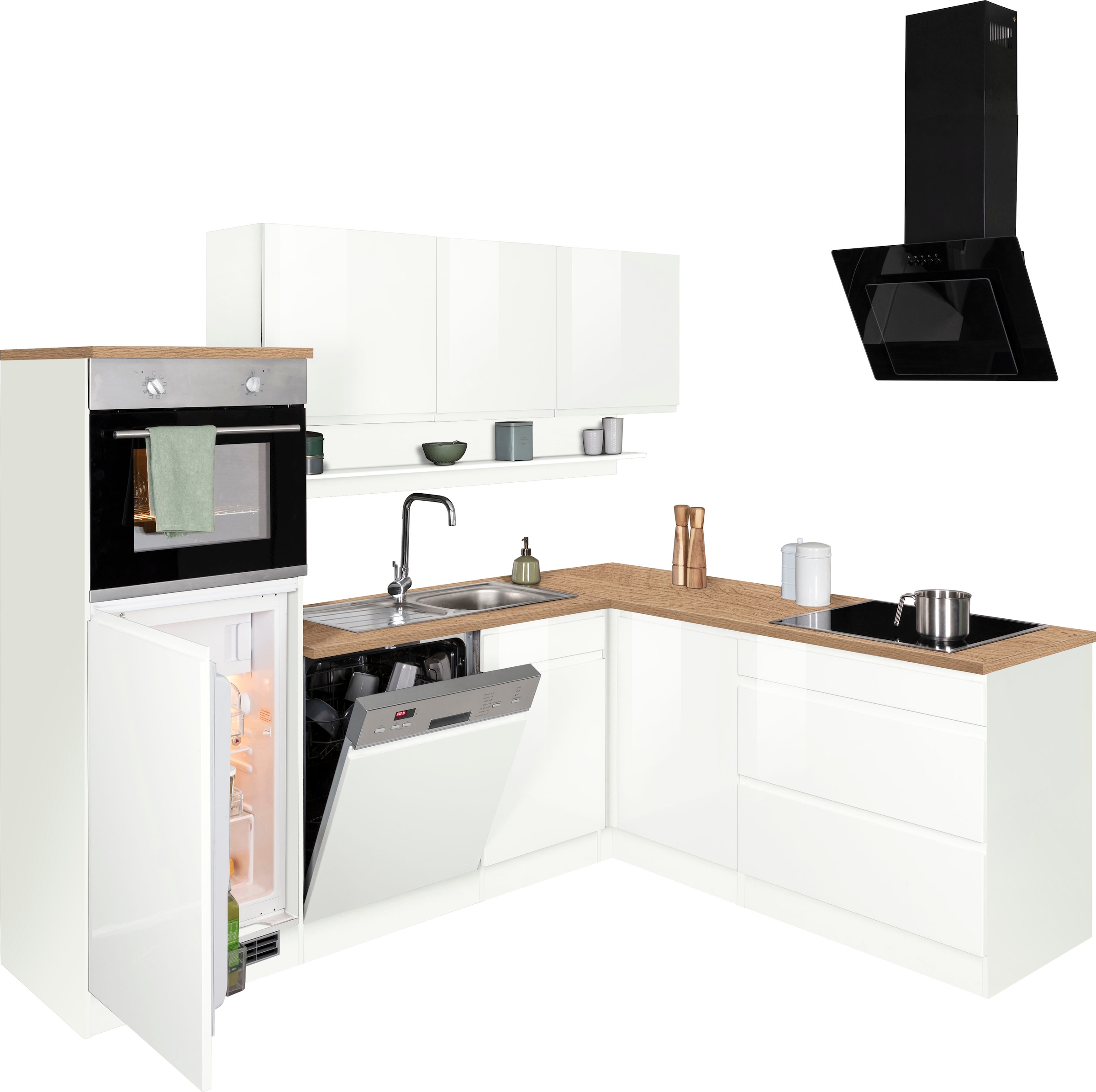 HELD MÖBEL Winkelküche »Virginia«, Stellbreite 230/190 cm, ohne E-Geräte