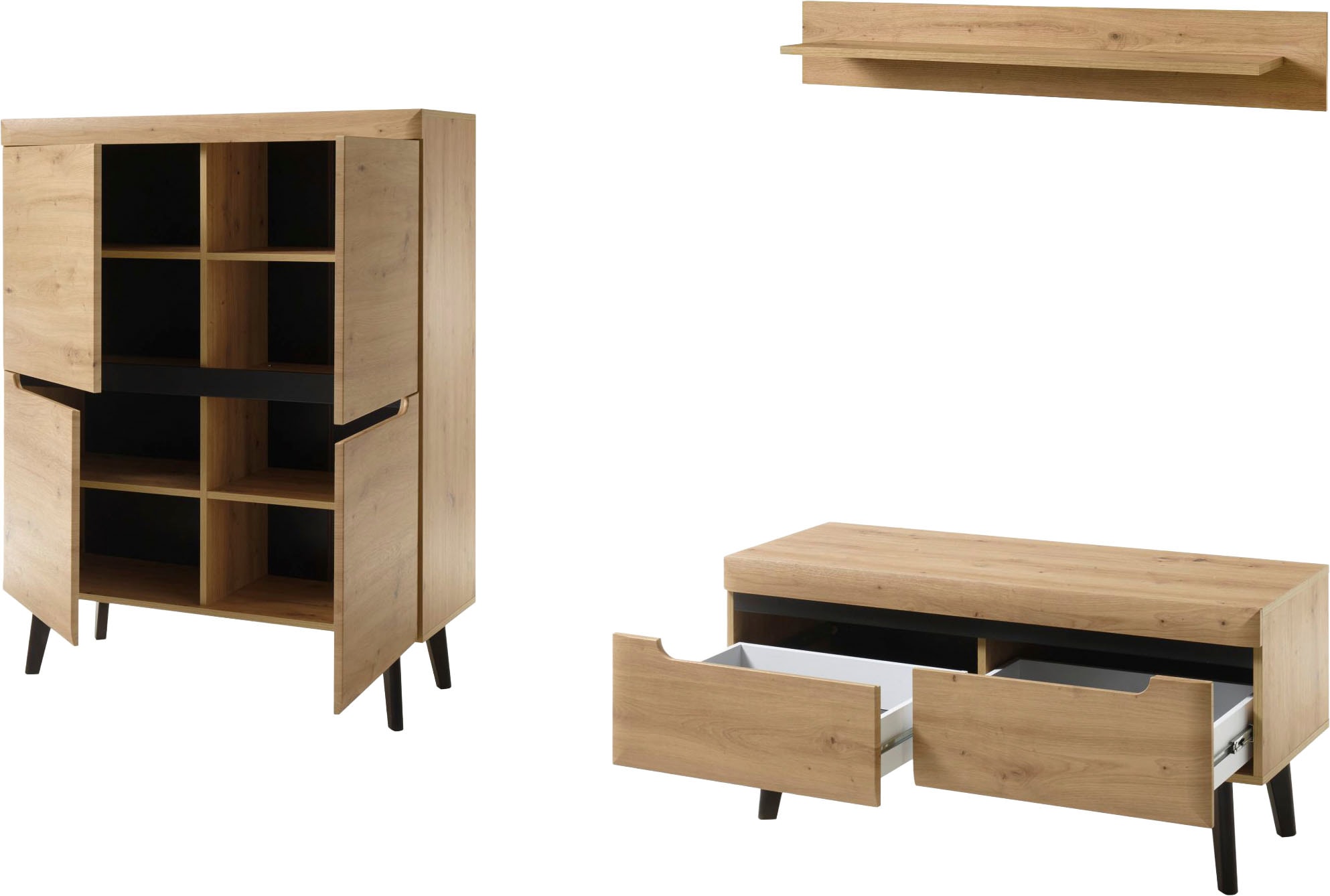 INOSIGN Wohnwand »Torge, Anbauwand, Schrankwand, Mediawand, Wohnzimmer-Set« 3 Stk. tlg.