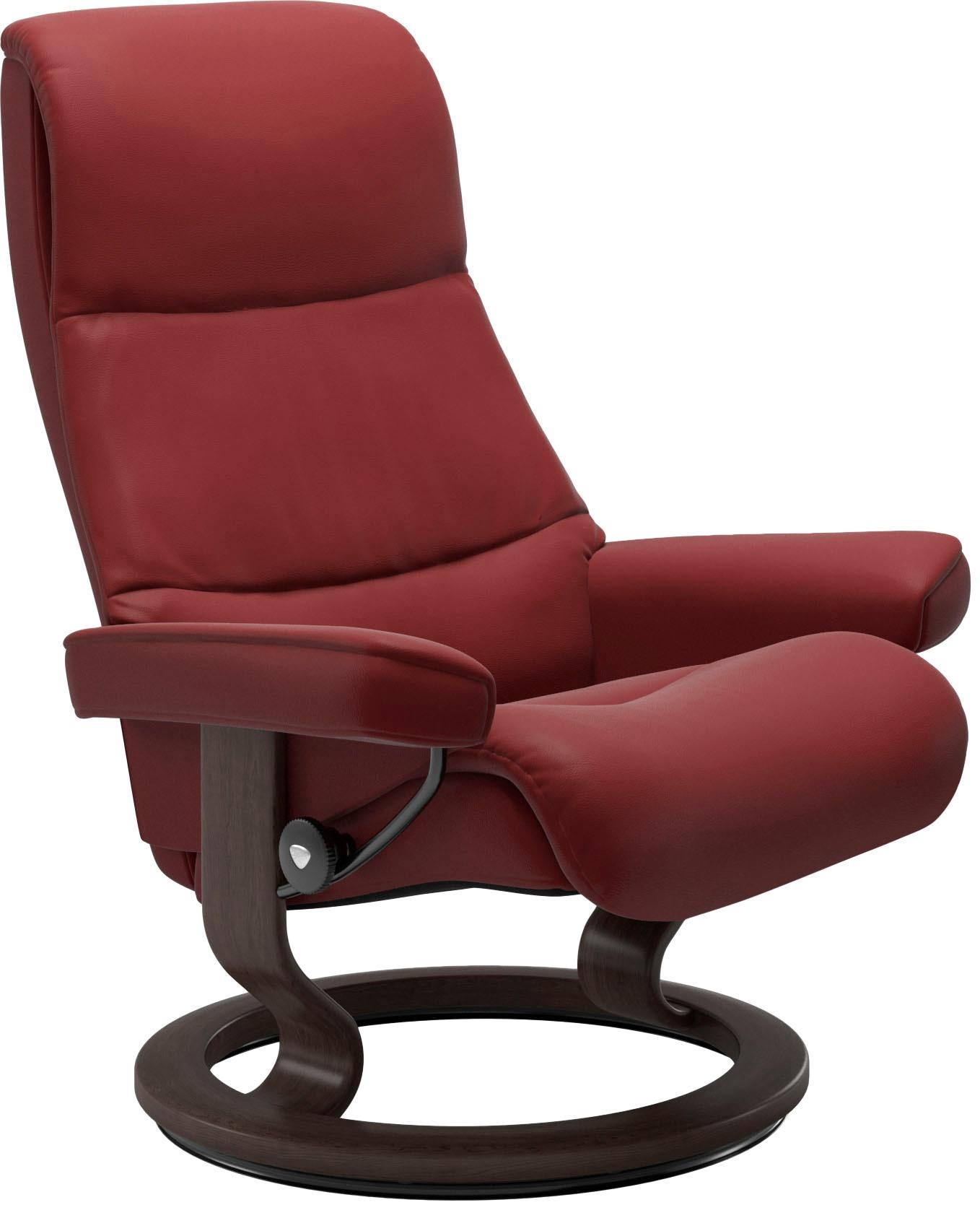Stressless® Relaxsessel »View«, (Set, Relaxsessel mit Hocker), mit Classic Base, Größe M,Gestell Wenge