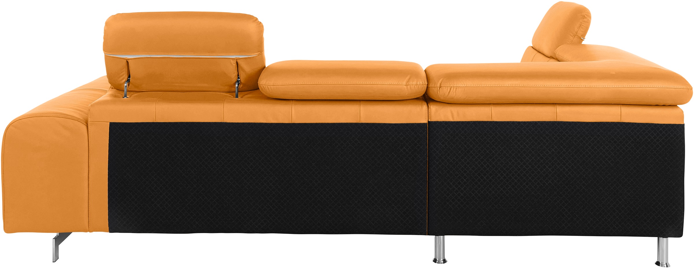 COTTA Ecksofa »Chef L-Form«, mit Kopfteilverstellung, edle Metallkufen, wahlweise mit Bettfunktion