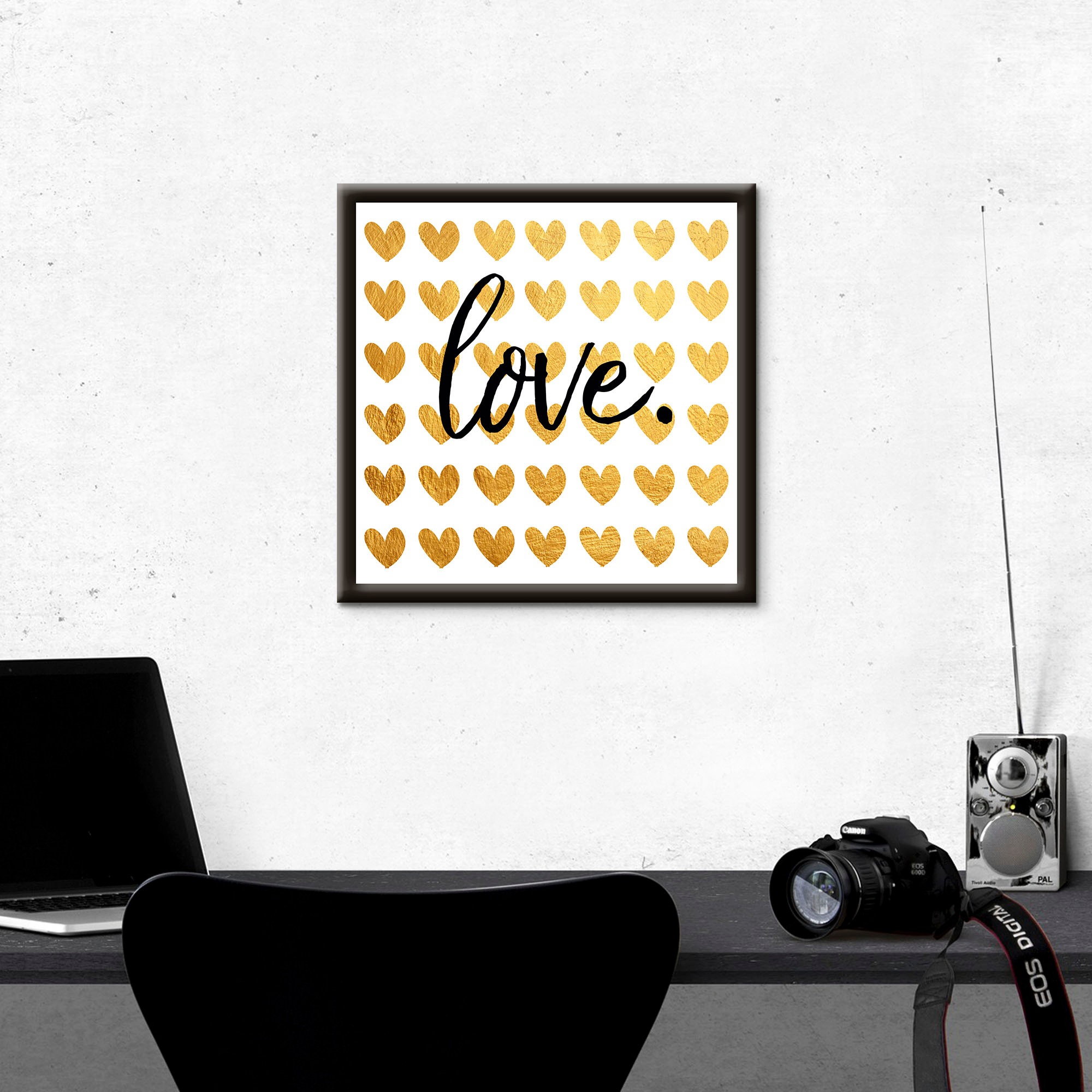 Artland Wandbild »Goldene Liebe«, Sprüche & Texte, (1 St.)