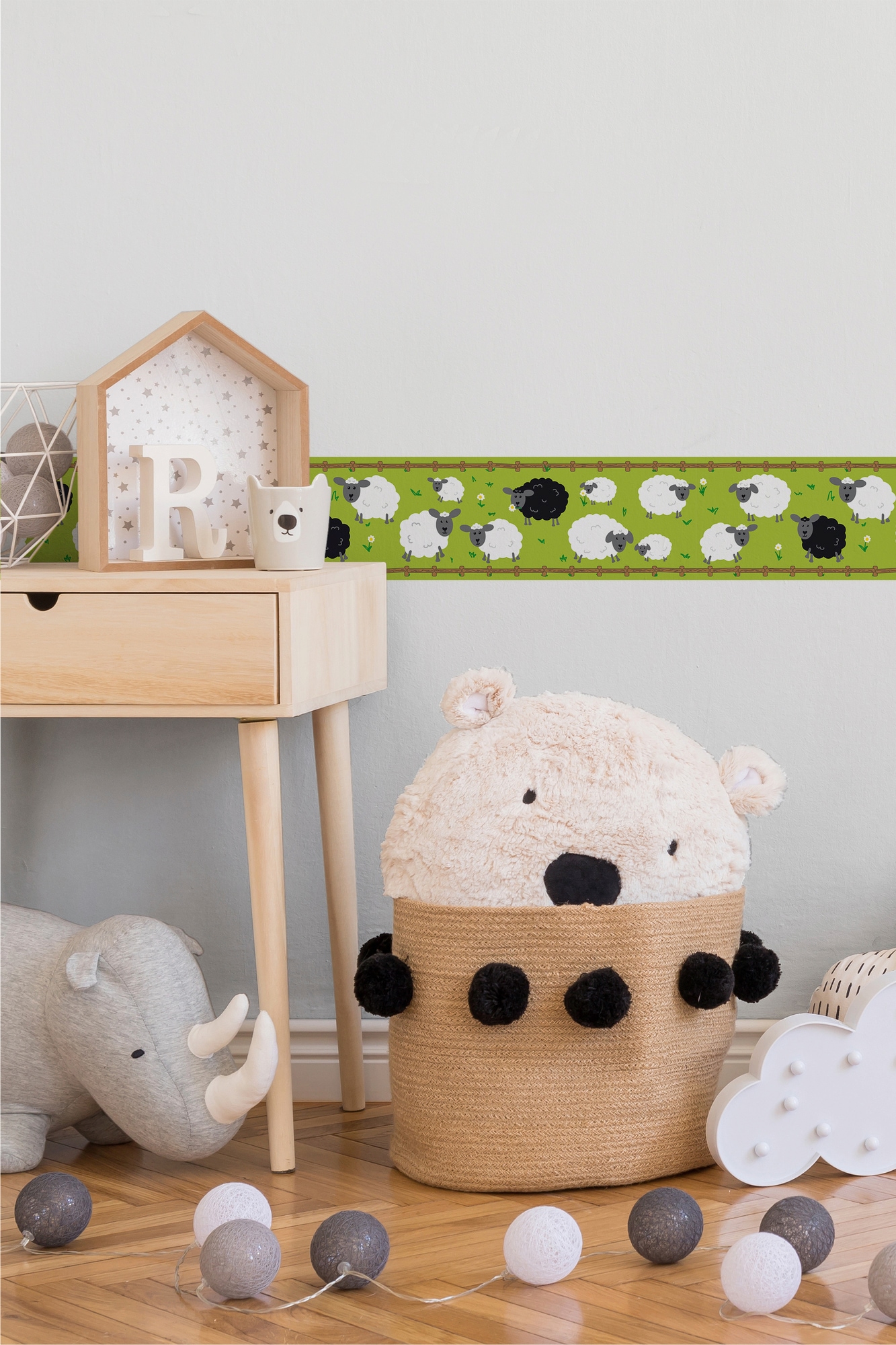 A.S. Création Bordüre »Sheep Family«, Motiv-abstrakt-naturalistisch, Papier Wand Schräge Tür Borte Wohnzimmer Schlafzimmer Küche Design
