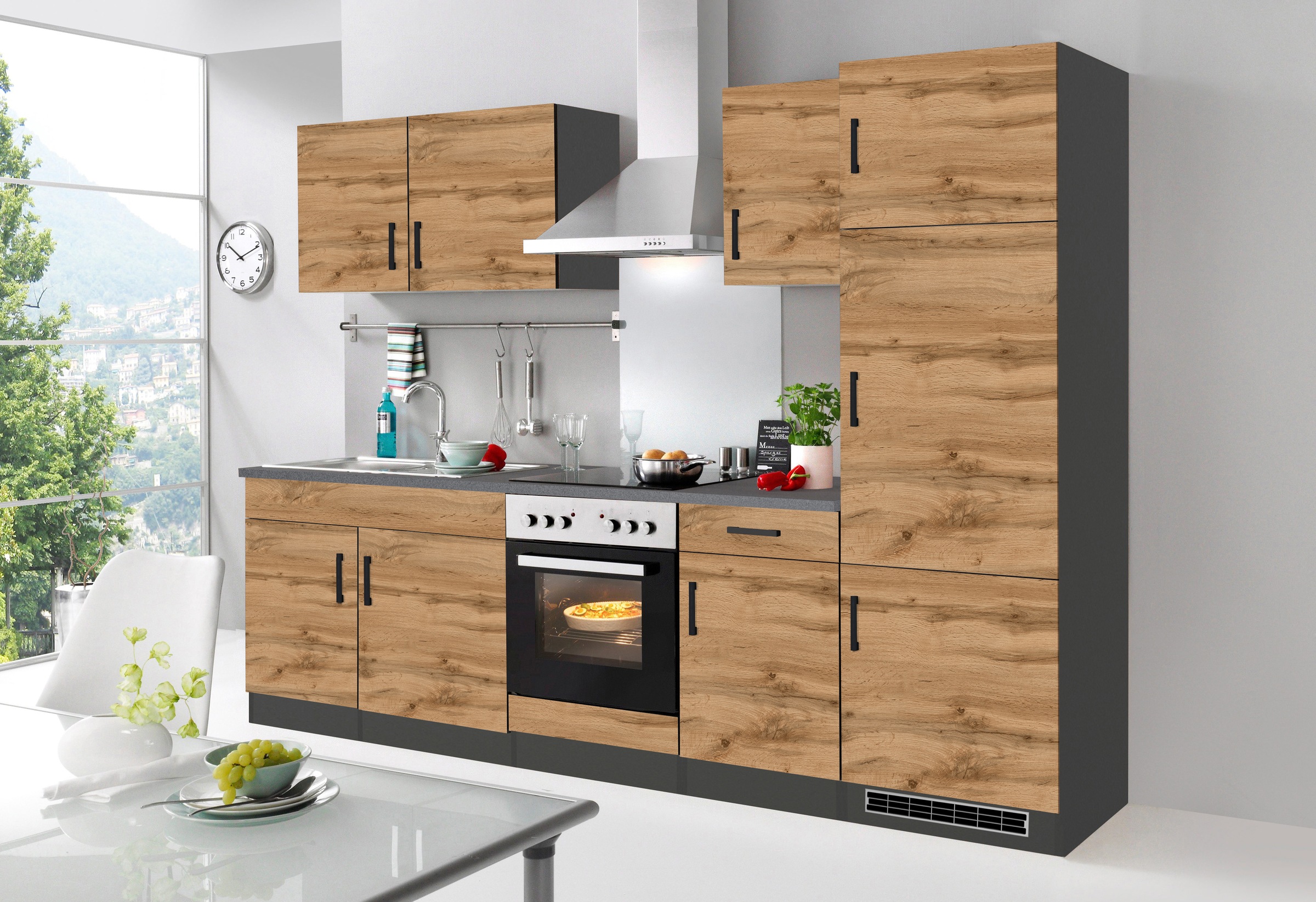 KOCHSTATION Küchenzeile »KS-Toronto« Breite 270 cm, mit E-Geräten günstig online kaufen