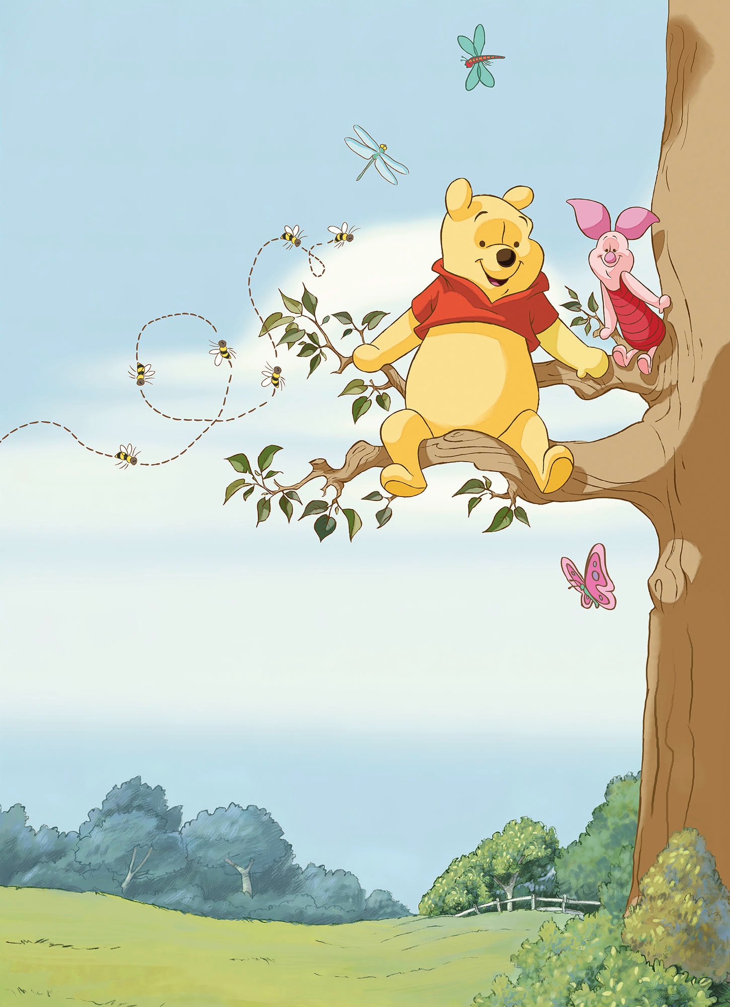 Komar Fototapete »Winnie the Pooh Tree - Größe 184 x 254 cm«, bedruckt, Woh günstig online kaufen