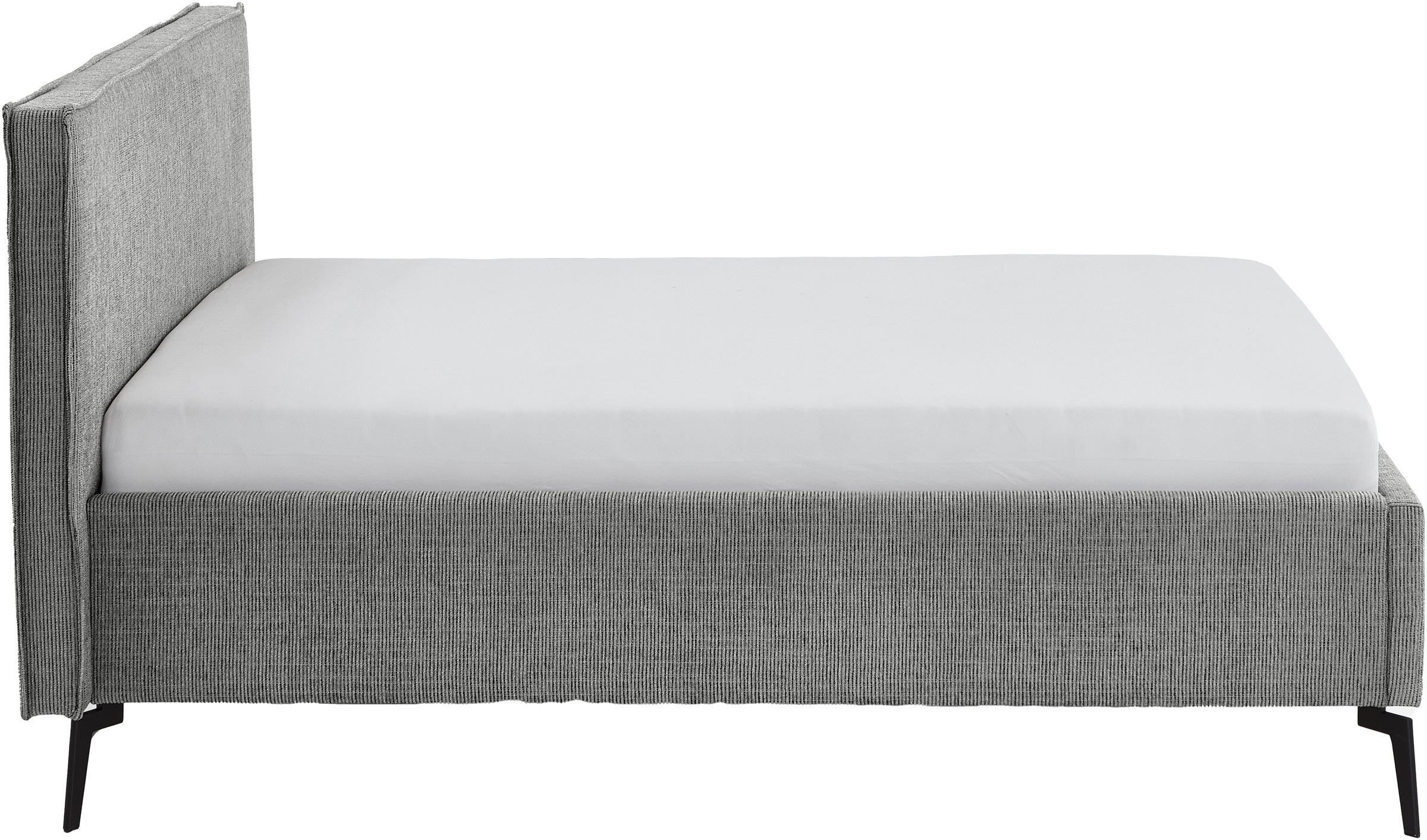 meise.möbel Polsterbett »Riva II«, mit schwarzen Metallfüßen, wahlweise mit Bettkasten