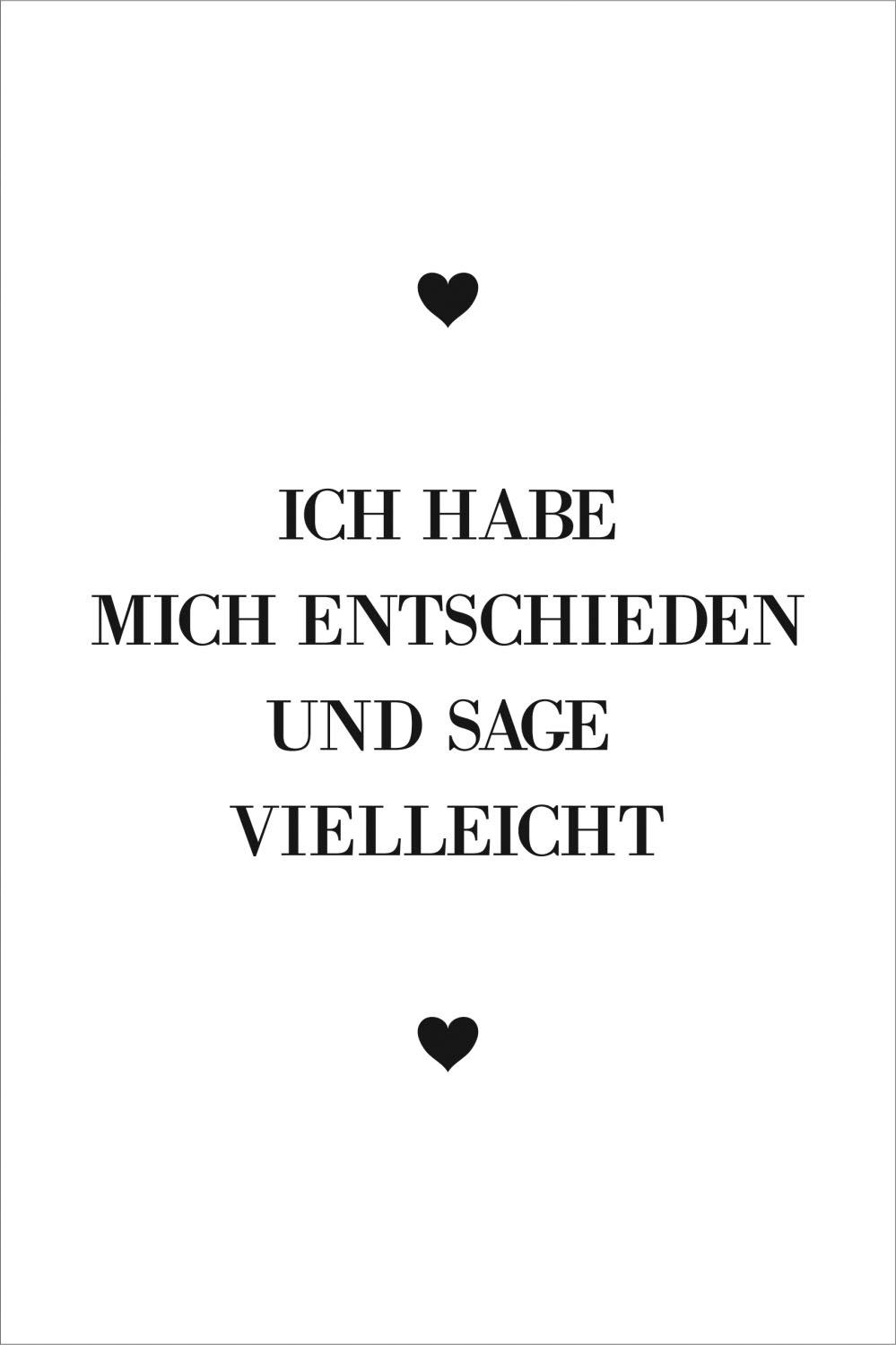 queence Acrylglasbild »Spruch«, Herz-Herzbilder-Schwarz-Weiß-Herzen-Sprüche günstig online kaufen