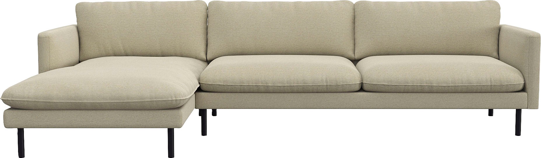 FLEXLUX Ecksofa »Bolzano, elegant und bequem, L-Form«, Sitzaufbau mit Kalts günstig online kaufen