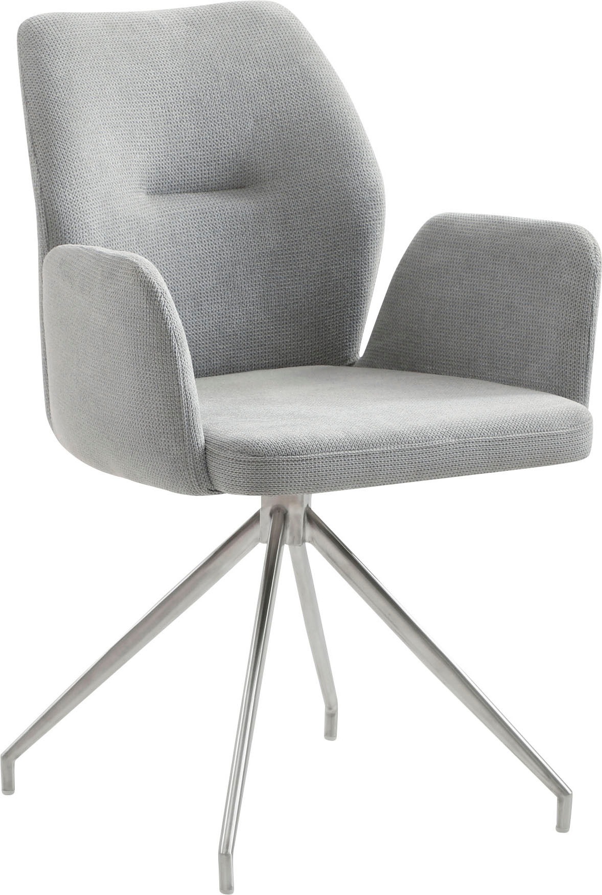 SalesFever Esszimmerstuhl »Taormina Armlehnstuhl mit silbernem Edelstahlges günstig online kaufen