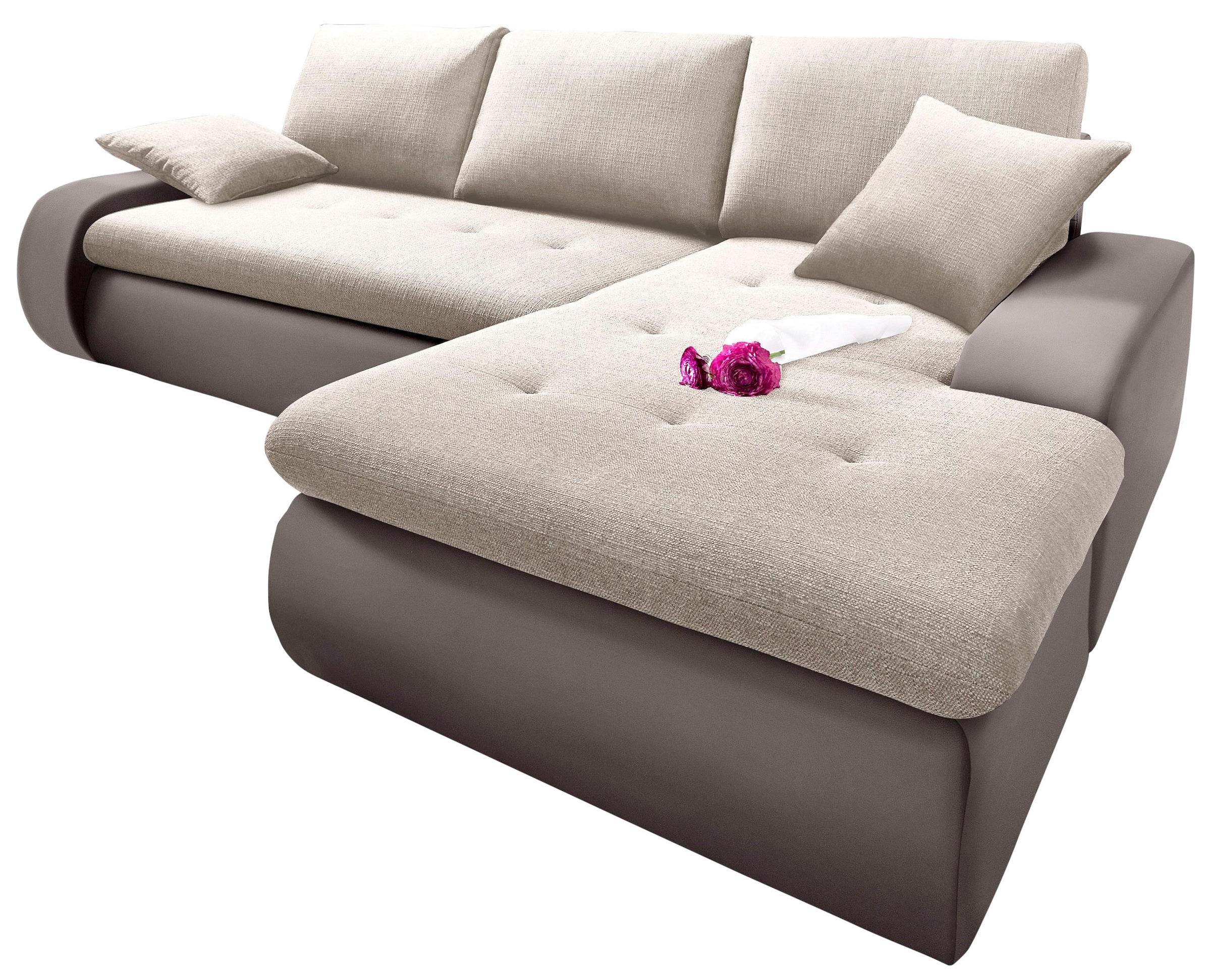 TRENDMANUFAKTUR Ecksofa »Indie, modern und bequem, Materialmix, OTTOs Choic günstig online kaufen