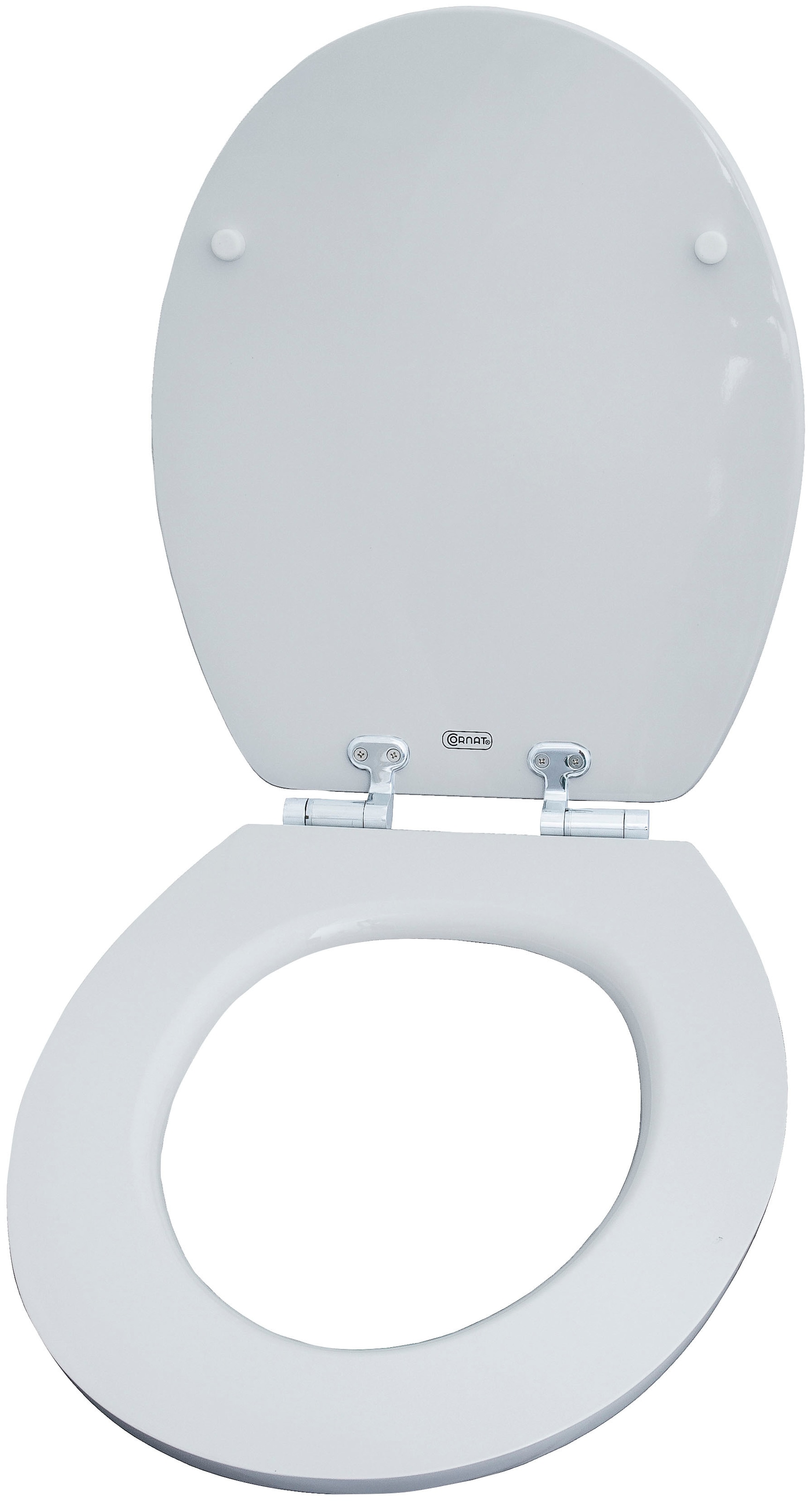 CORNAT WC-Sitz »Look manhattangrau - Hochwertiger Holzkern - Absenkautomatik«, Schnellbefestigung - Komfortables Sitzgefühl / Toilettensitz