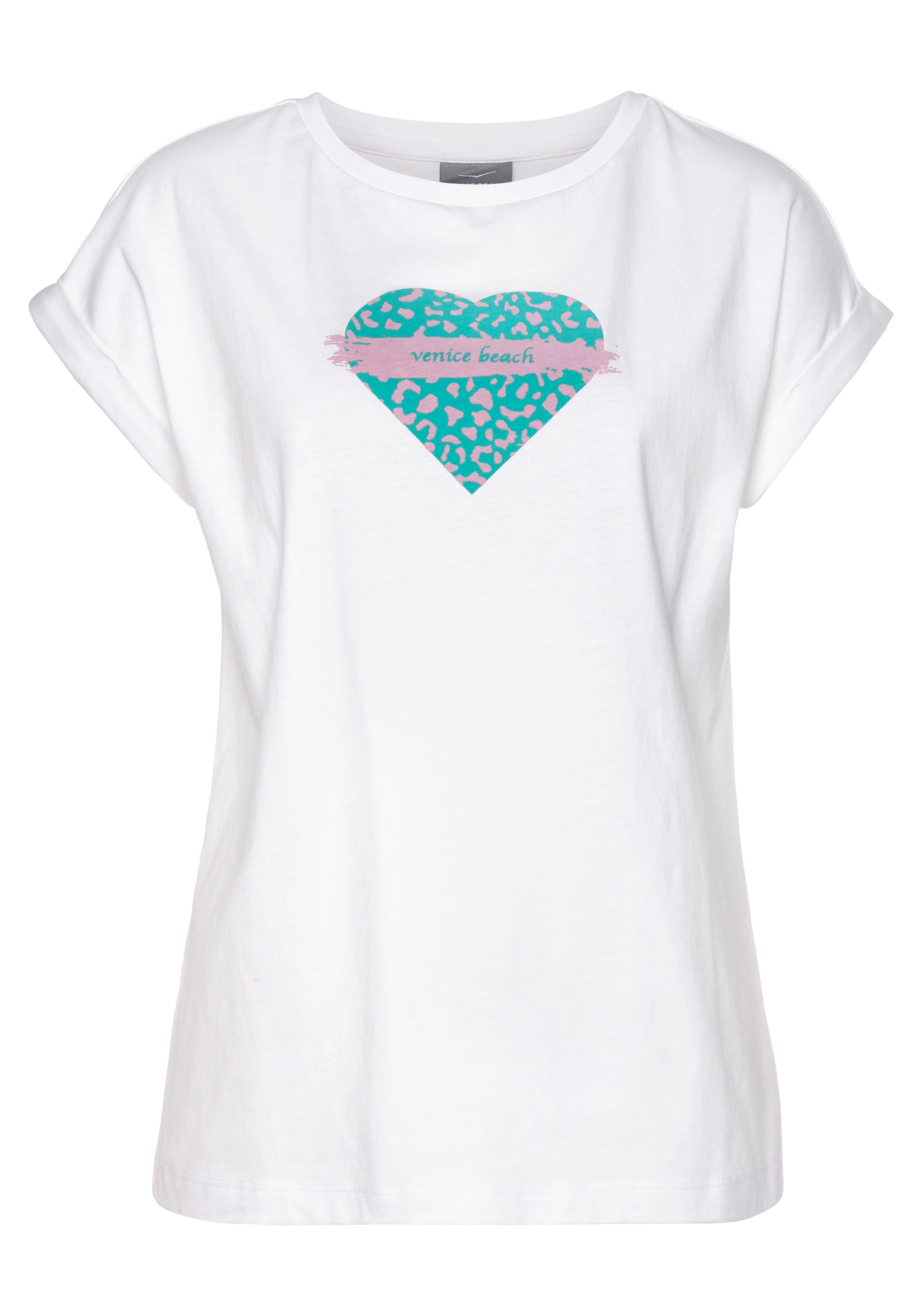 Venice Beach Kurzarmshirt, mit Frontprint