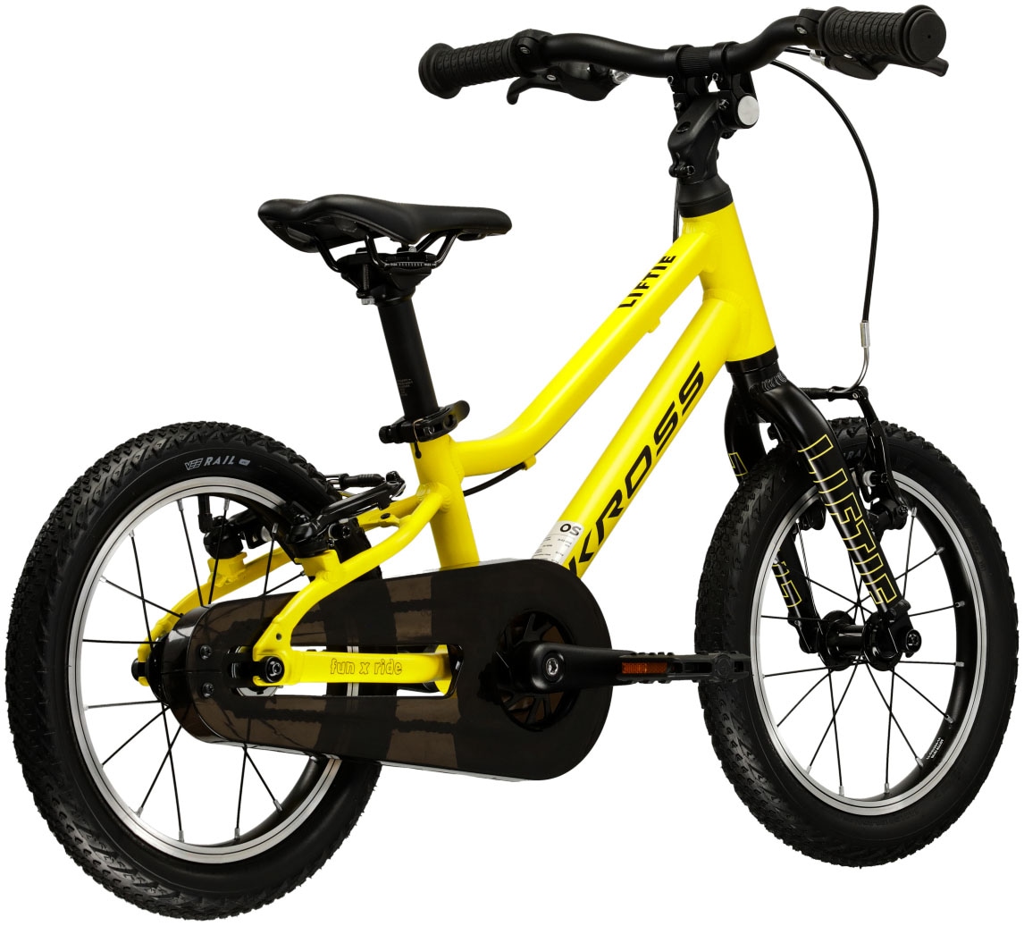 Kross Kinderfahrrad »KROSS Kinderrad Lightweight Liftie 14" gelb«, 1 Gang, ohne Schaltung