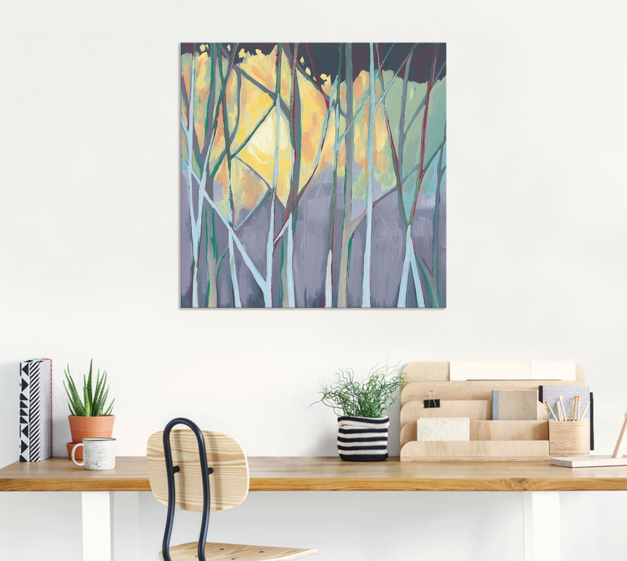 Artland Wandbild »Wirre Dämmerung I«, Wald, (1 St.), als Alubild, Leinwandbild, Wandaufkleber oder Poster in versch. Größen