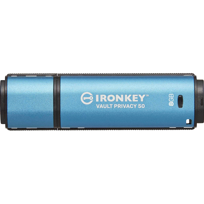 KINGSTON USB-Stick »IRONKEY VAULT PRIVACY 50 SERIE 256GB« (256GB GB USB 3.2 Lesegeschwindigkeit 230 MB/s) blau Einstellungen für den dualen...
