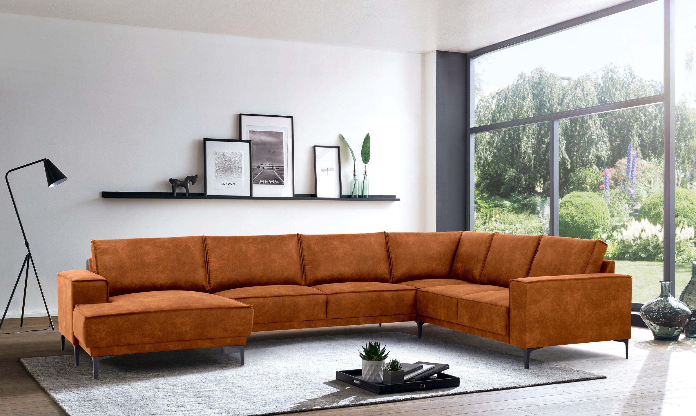 Places of Style Wohnlandschaft »XXL Sofa Oland, Struktur, Flachgewebe, Luxu günstig online kaufen