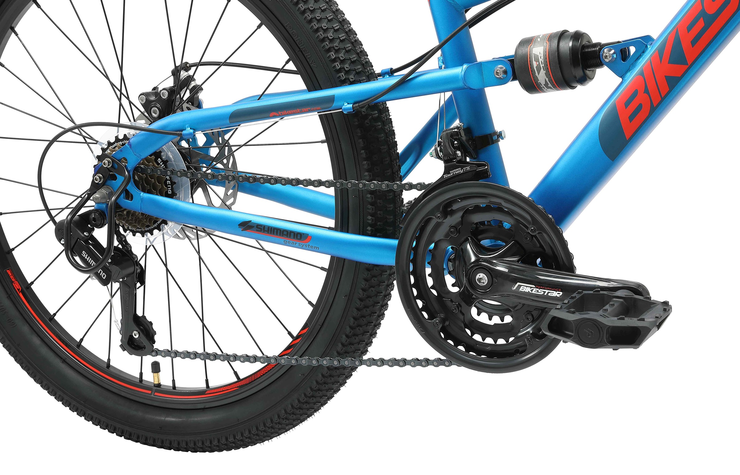Bikestar Jugendfahrrad, 21 Gang, Shimano, RD-TY21 Schaltwerk, Kettenschaltung