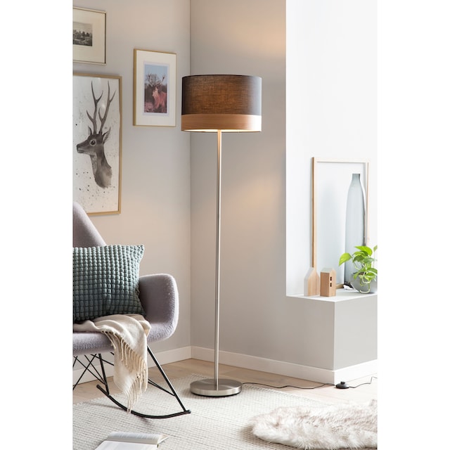 SalesFever Stehlampe »Jannes«, 1 flammig-flammig, Dekor Lampenschirm in  Holzoptik online kaufen