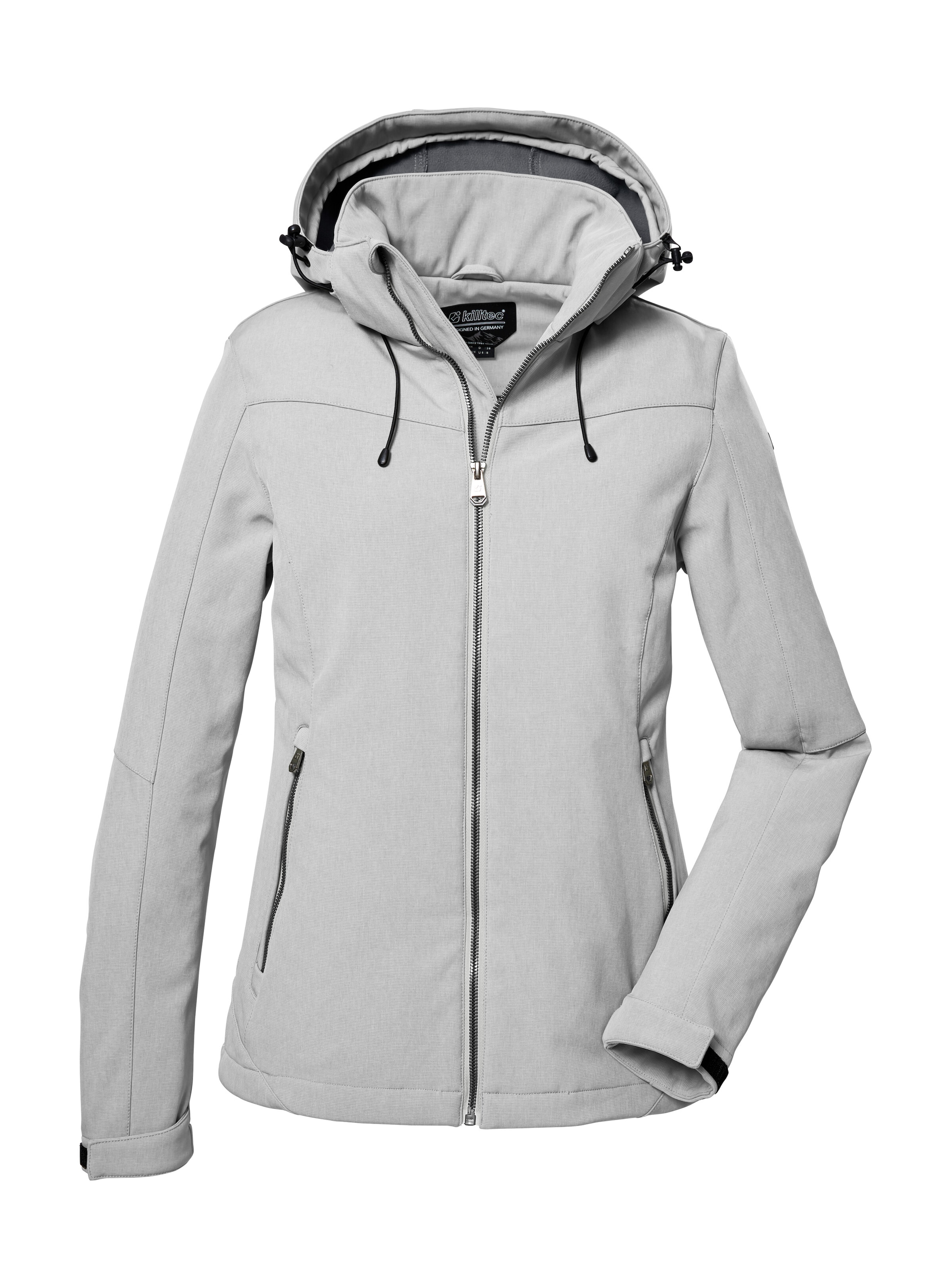 Killtec Softshelljacke »Damen Softshelljacke«, Wasserabweisende, winddichte Softshelljacke mit abnehmbarer Kapuze