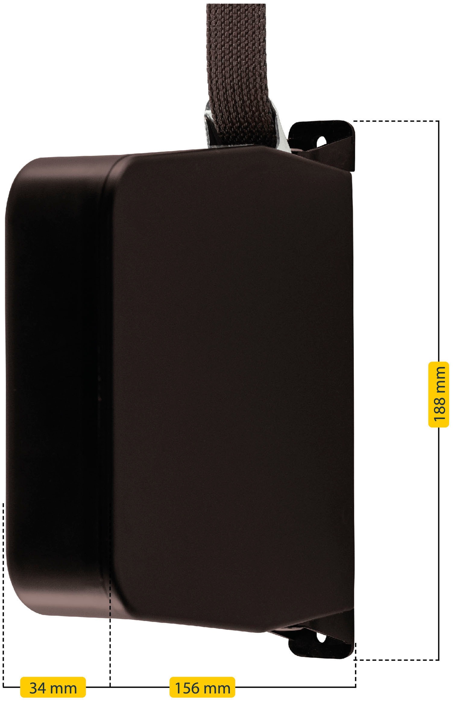 SCHELLENBERG Aufputz-Gurtwickler »Aufschraubwickler für das Rollladensystem Maxi« Set, 1 Stk. tlg. schwenkbar, mit vormontiertem Rollladengurtband, weiß oder braun