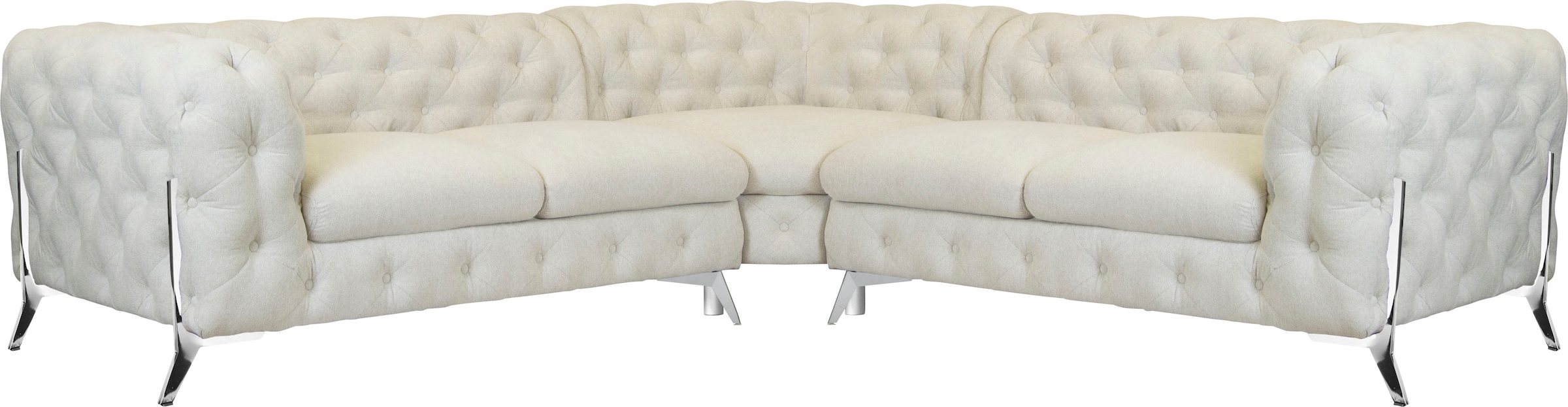 Home affaire Chesterfield-Sofa »Amaury L-Form« Chesterfield-Optik, Breite/T günstig online kaufen