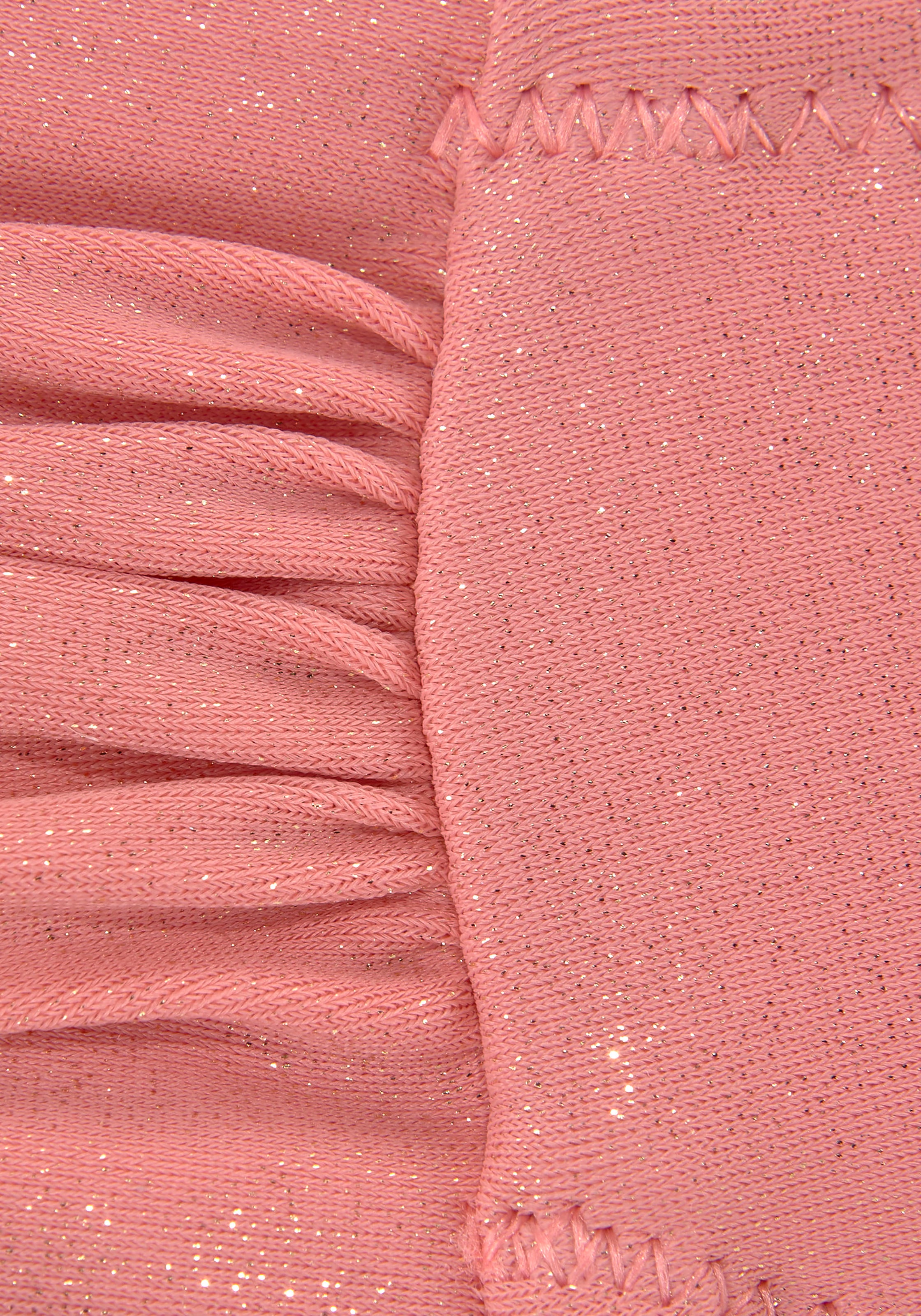 LASCANA Bandeau-Bikini, mit goldfarbener Glanzbeschichtung