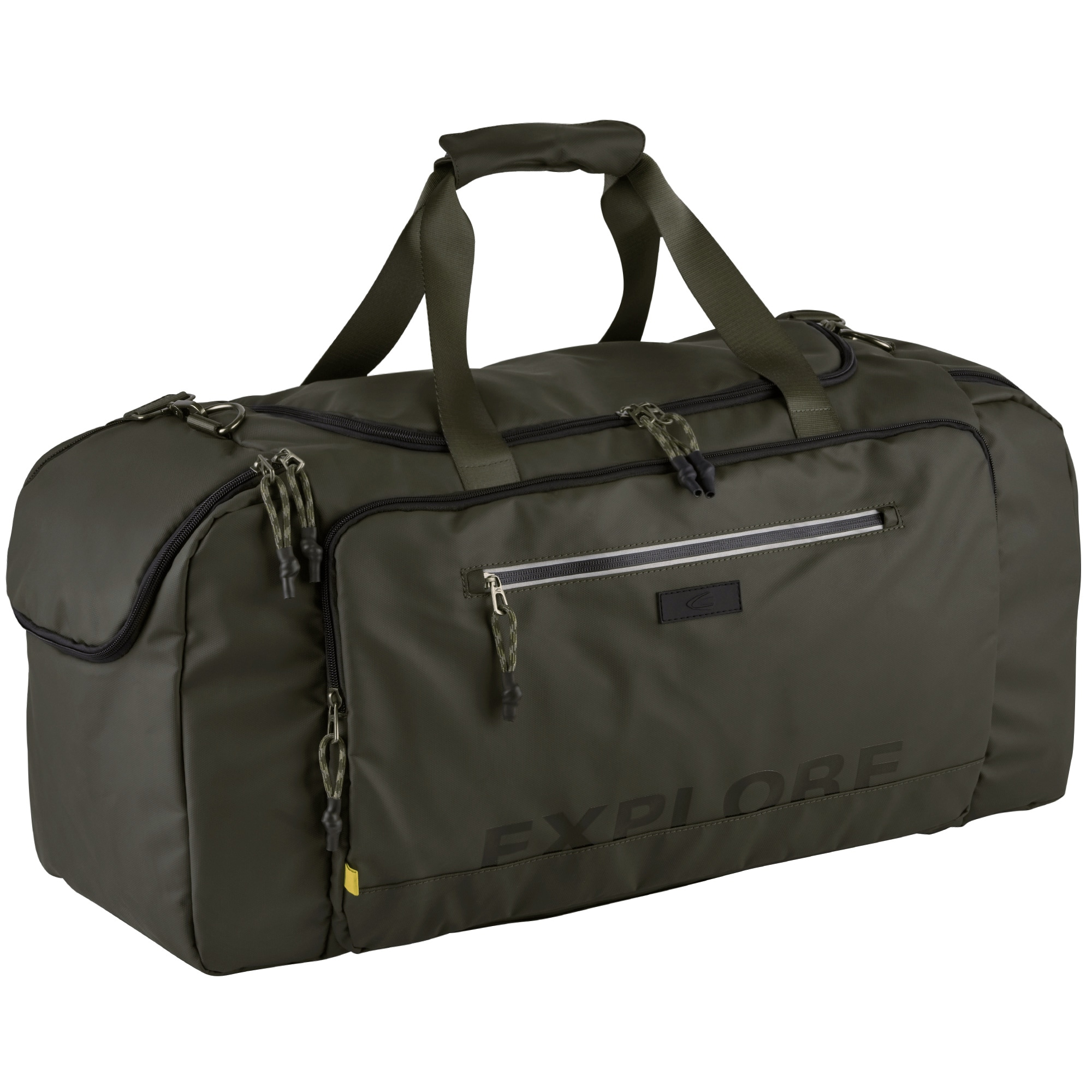 camel active Reisetasche »Explore« wasserabweisendes recyceltes Nylon und reflektierende Reißverschlüsse