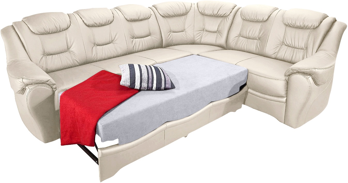 sit&more Ecksofa »Bellevue L-Form«, wahlweise mit Bettfunktion günstig online kaufen