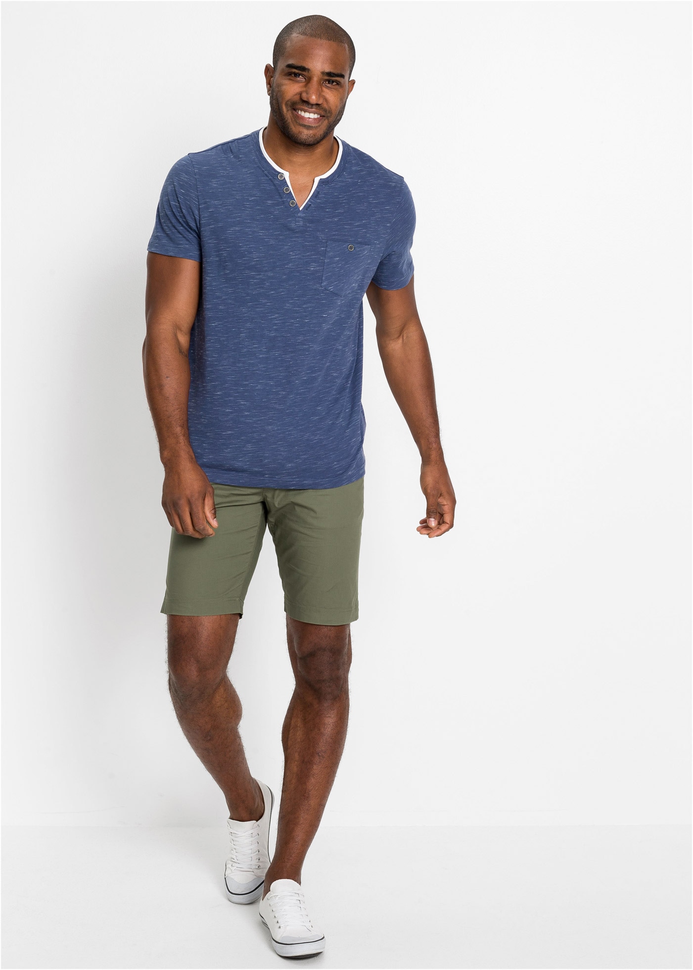 bonprix 2-in-1-Shirt »2 in 1 Shirt, Kurzarm« Regular Fit, mit Brusttasche, aus Baumwolle und Polyester