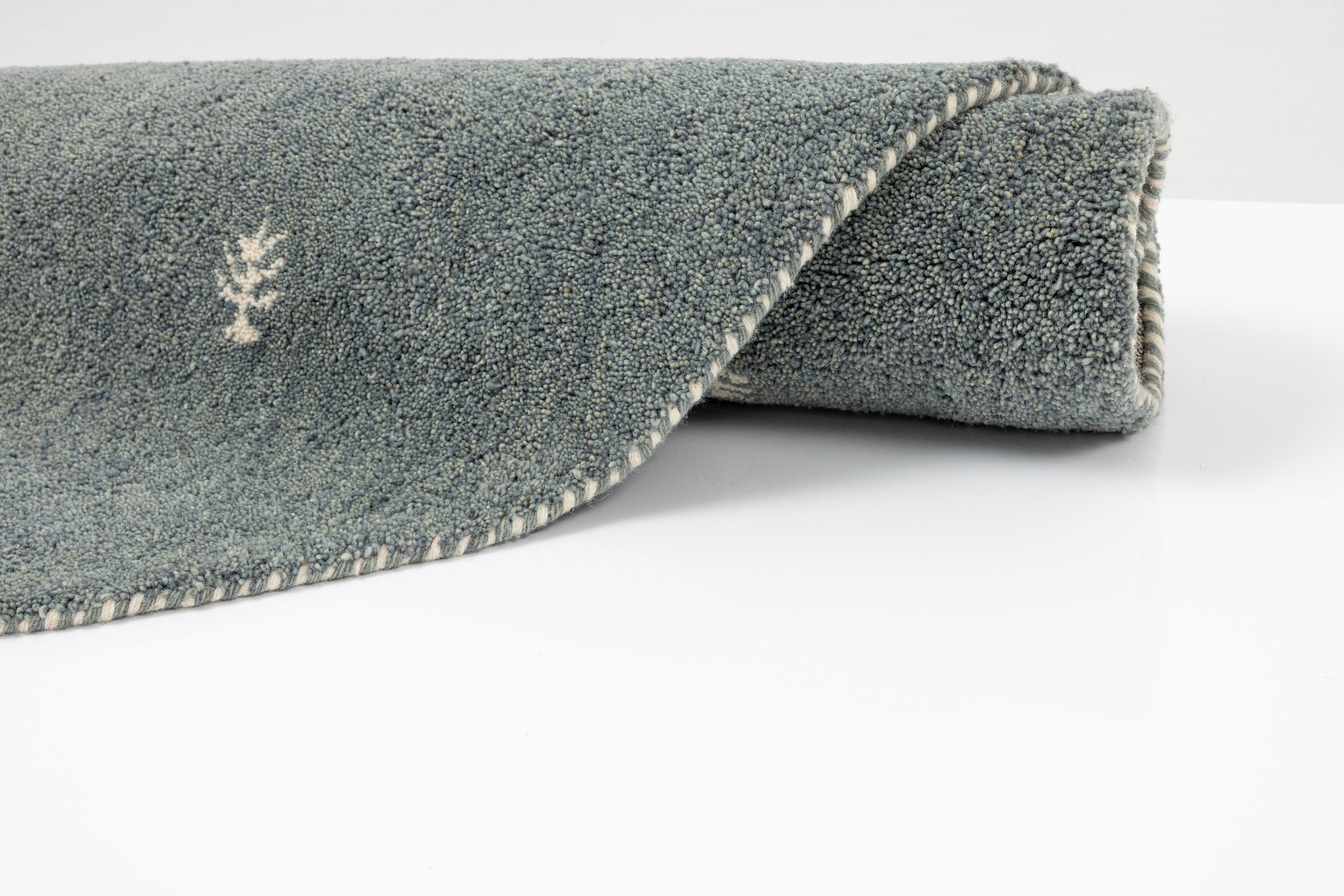 THEKO Wollteppich »Gabbeh Motiv, Handweb Teppich, Tiermotiv, reine Wolle, handgewebt«, rund, 14 mm Höhe, reine Wolle, handgewebt, Wohnzimmer, Schlafzimmer, Esszimmer