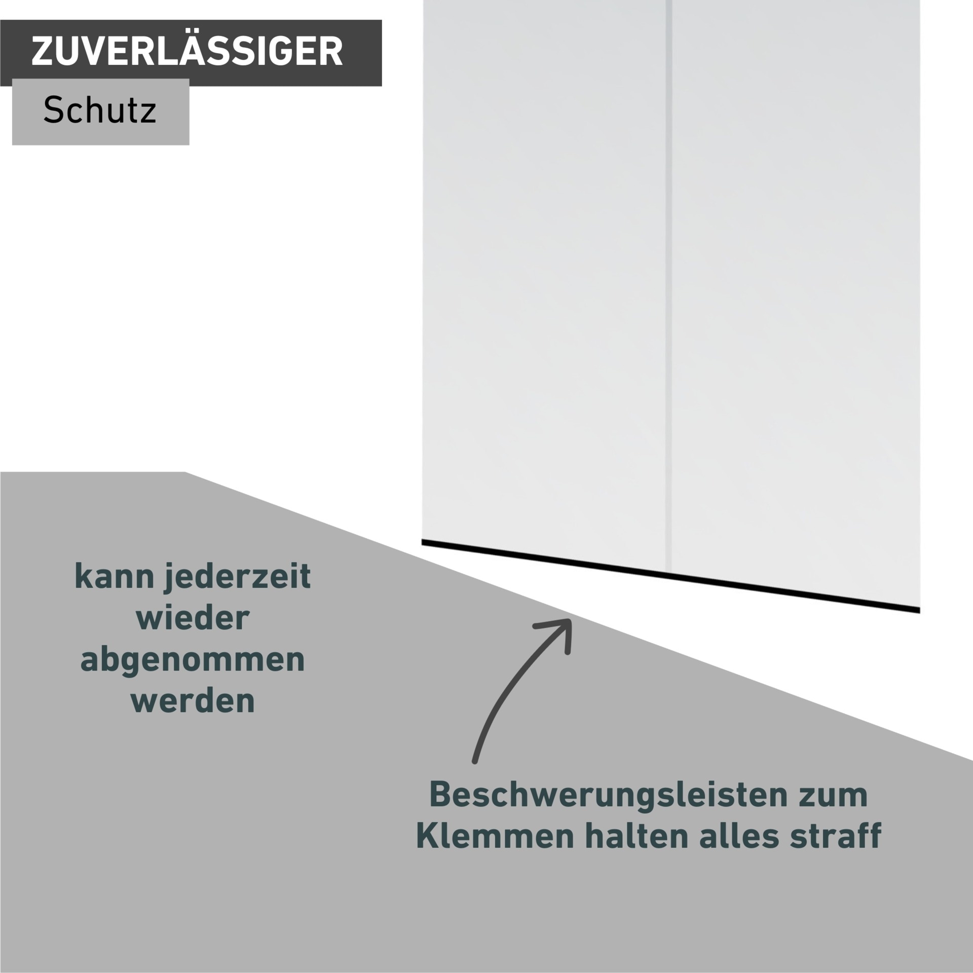 Windhager Insektenschutz-Vorhang »Basic aus UV-beständigem Polyestergewebe, Fliegengitter Tür Vorhang« Lamellenvorhang für Türen, 100 x 210 cm, anthrazit, ohne bohren