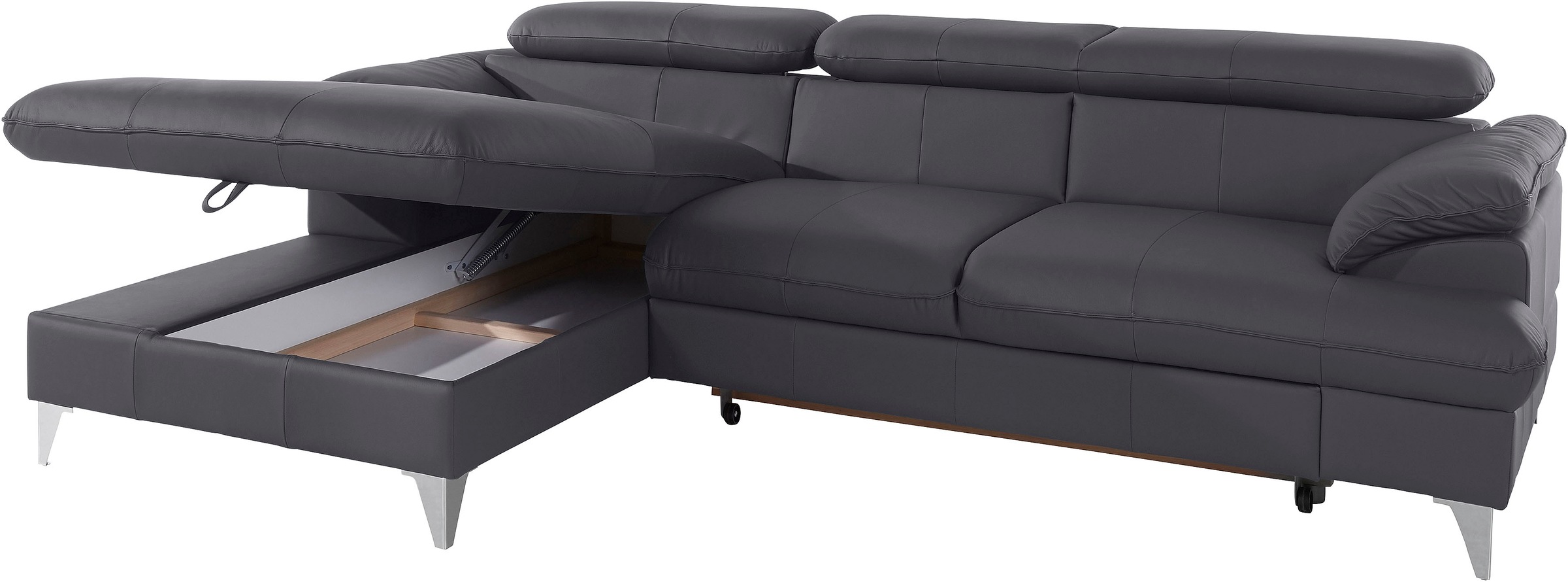 COTTA Ecksofa »Caluso L-Form«, inklusive Kopfteilverstellung, wahlweise mit Bettfunktion