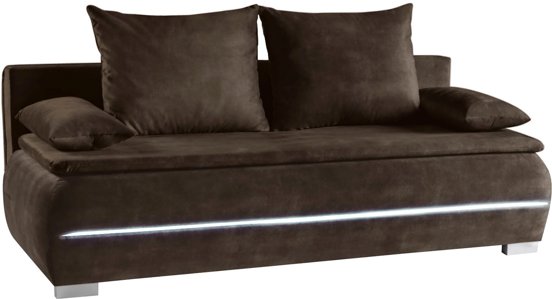 WERK2 Schlafsofa »Tekla LED«, 2-Sitzer Schlafcouch mit Bettkasten & stylischer RGB-LED-Beleuchtung