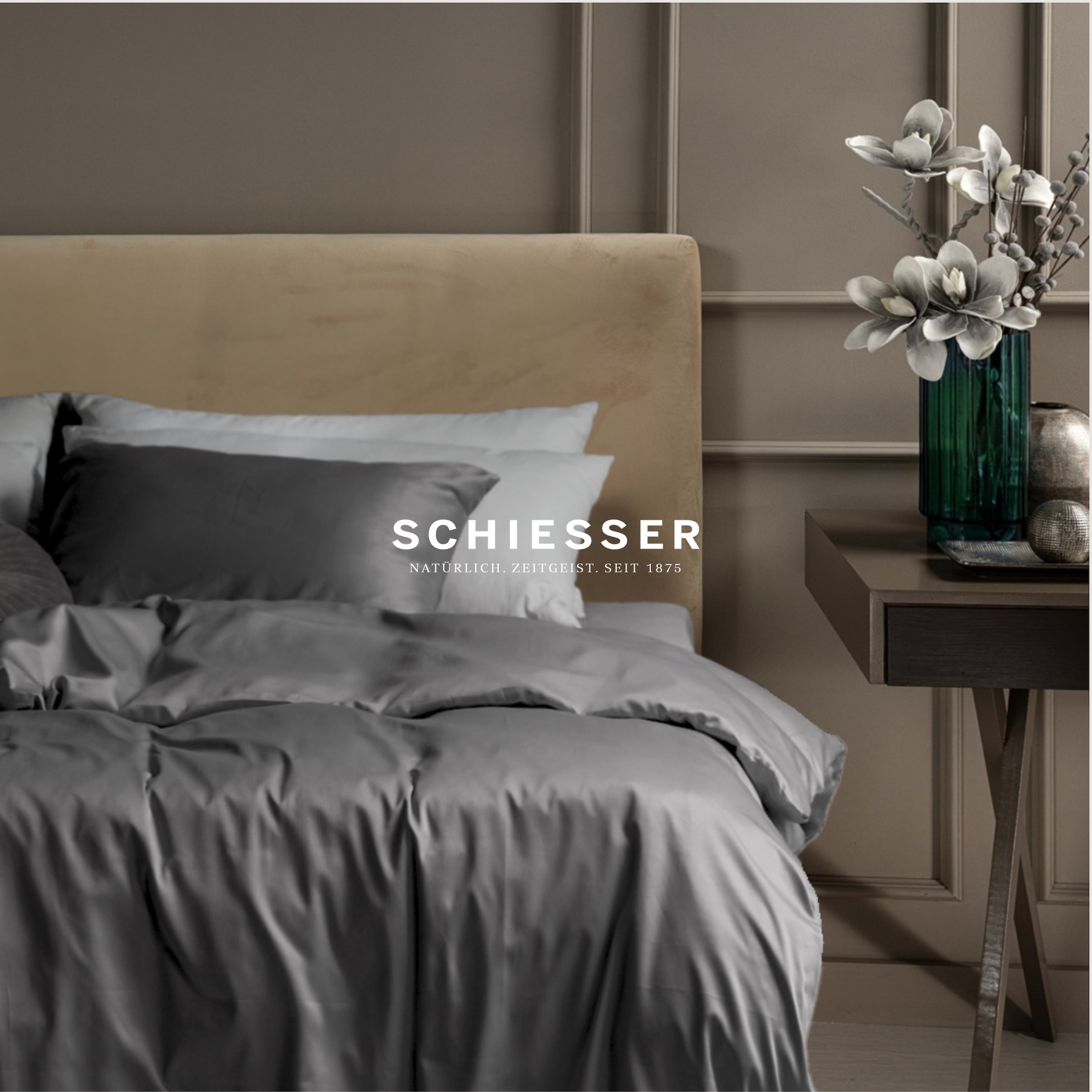 Schiesser Bettwäsche »Ella seidenmattes Premiumbettwäscheset aus feinstem Baumwollsatin«, Made in Green