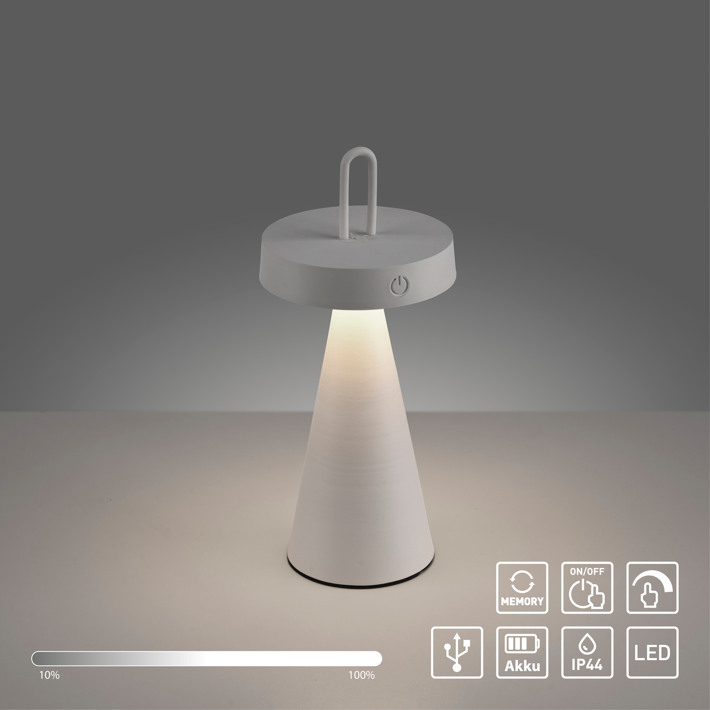 JUST LIGHT Tischleuchte »ALWA«, 1 flammig, Leuchtmittel LED-Modul | LED fest integriert, Akkuleuchte