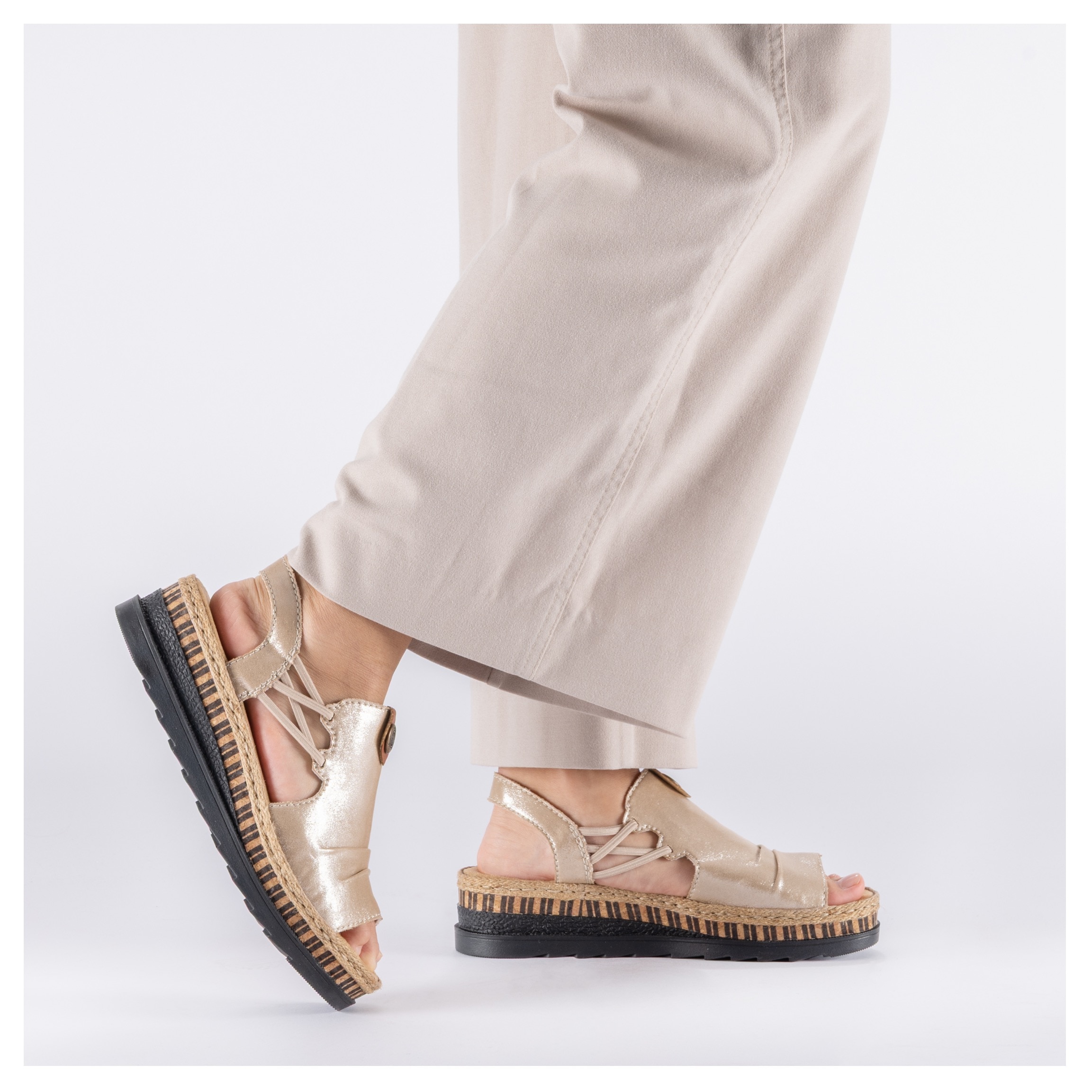 Rieker Plateausandale  Sommerschuh, Sandalette, modisches Plateau