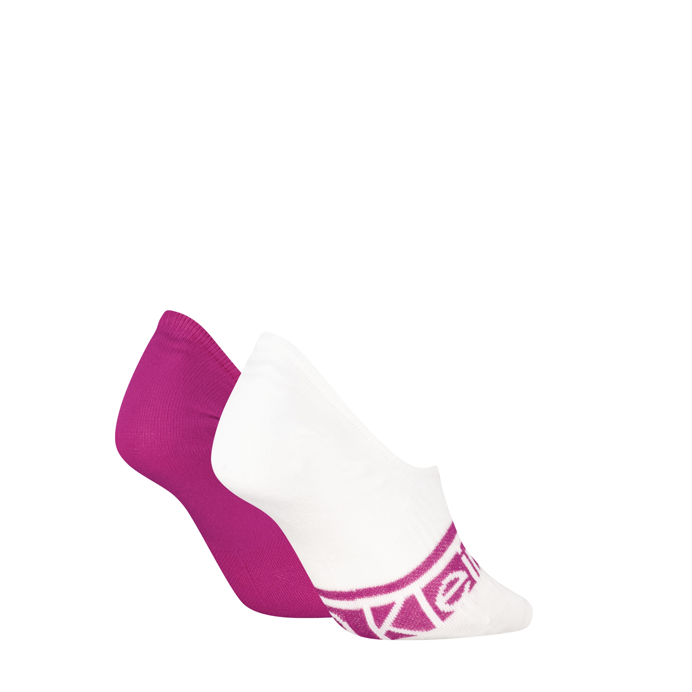 Calvin Klein Füßlinge »CK WOMEN FOOTIE HC LOGO STRIPE« 2 Paar,  Antirutsch Noppen im Fersenbereich, Baumwollmischung