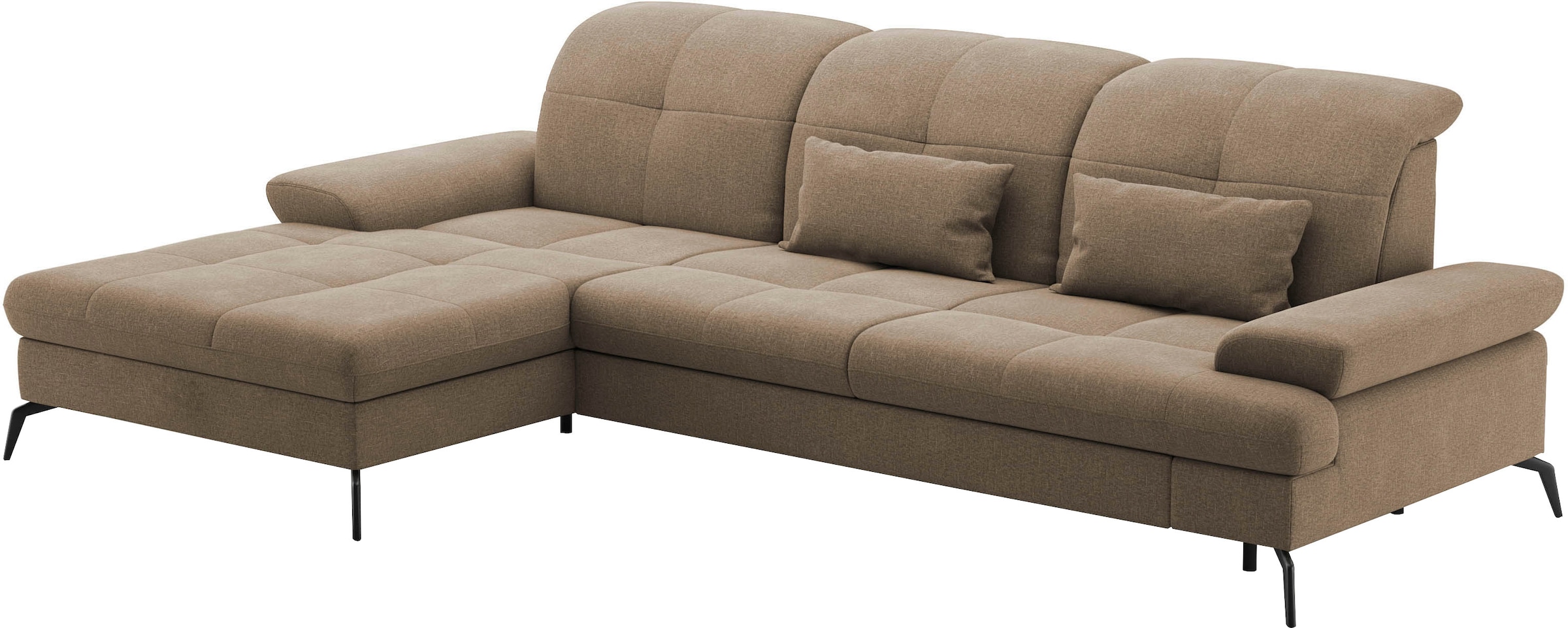 sit&more Ecksofa »Amica, L-Form, inkl. Sitztiefenverstellung & Armteilverstellung«, wahlweise mit Bettfunktion, Bettkasten und Kopfteilverstellung