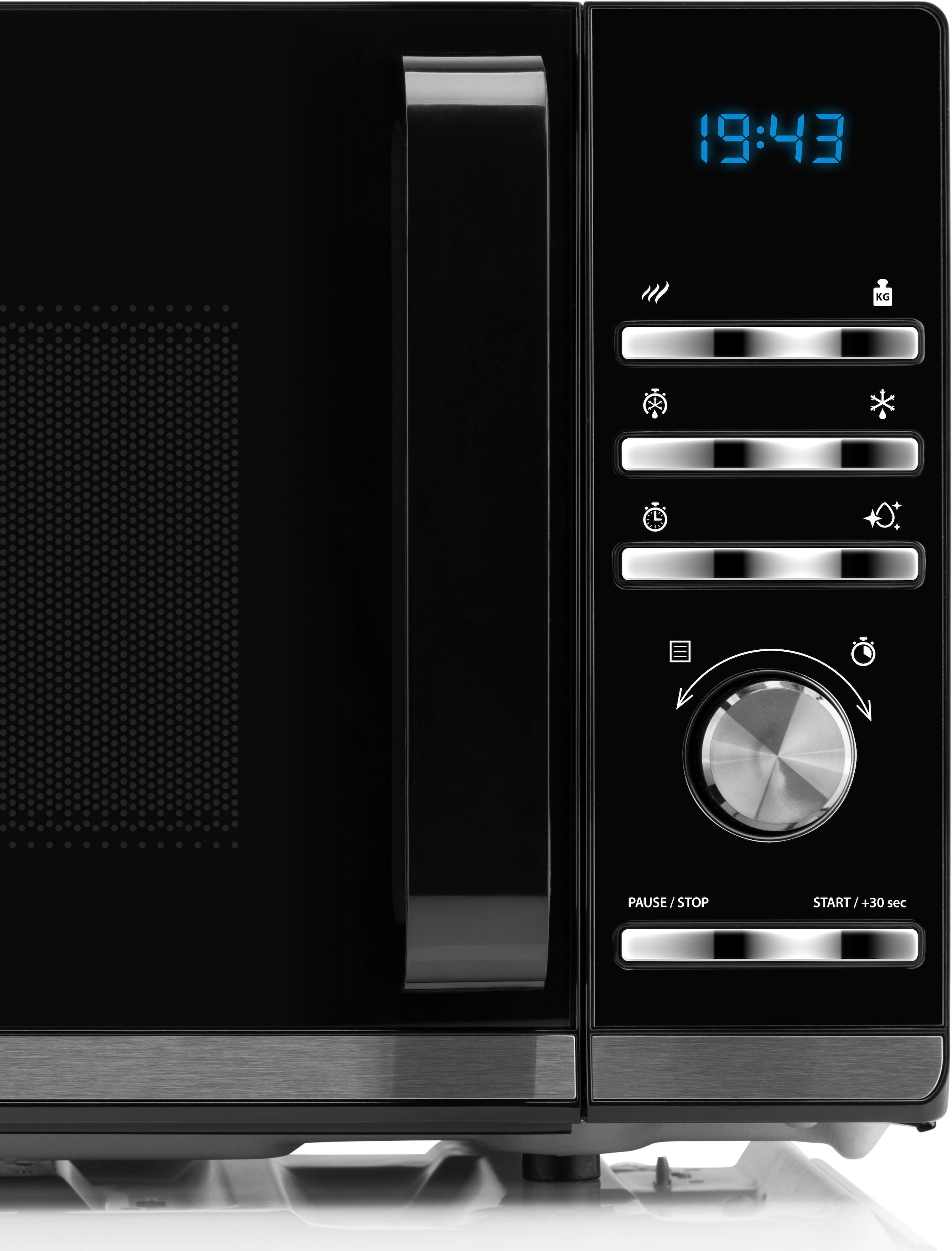 eta Mikrowelle »Galeto ETA121090010«, Mikrowelle, 1200 W, schwarz mit 3 Auftaufunktionen und 700 Watt