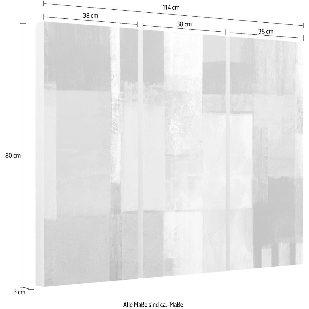 Reinders! Wandbild »Quadrate Abstrakt - Wandbild«, (Set)