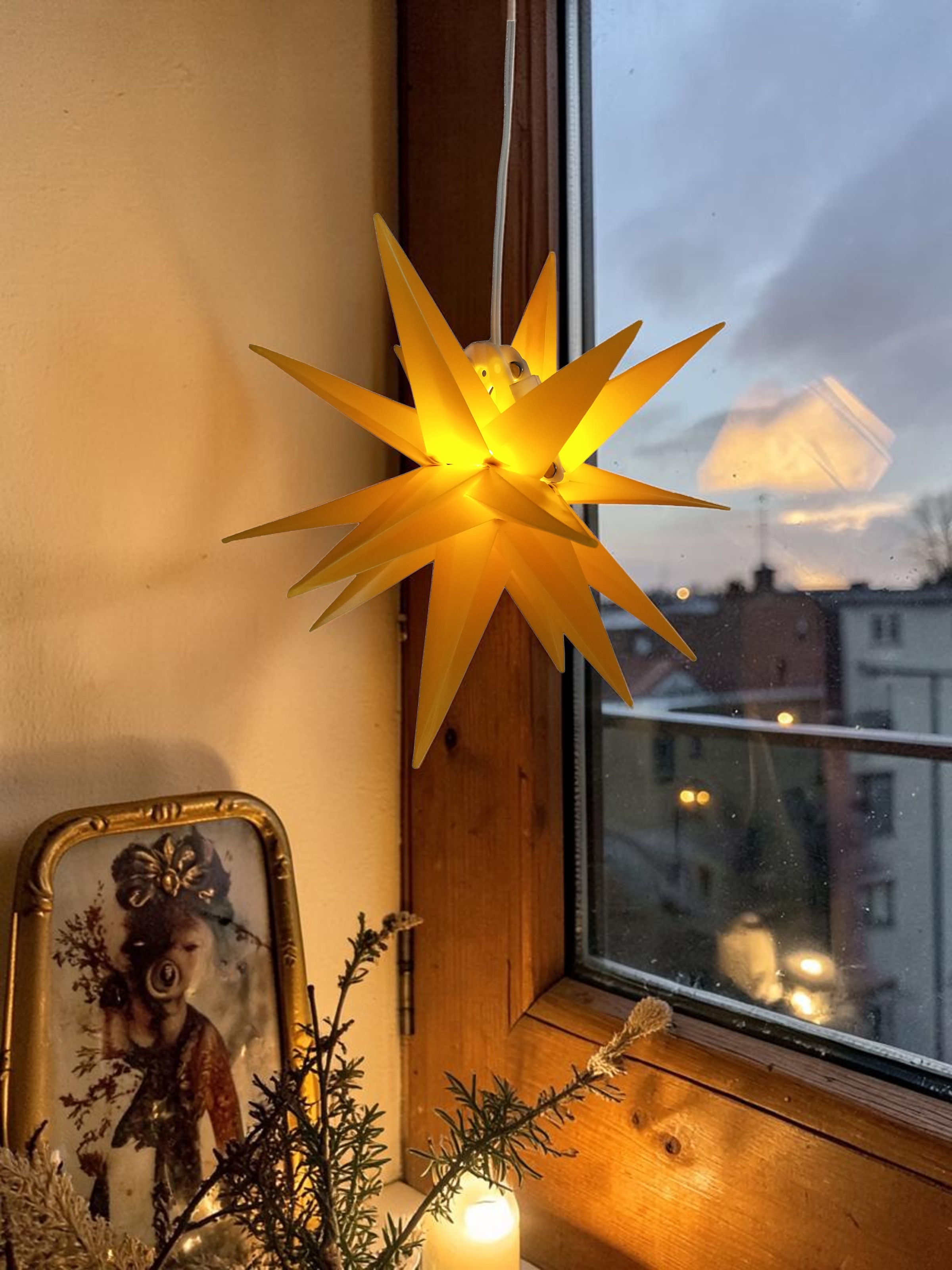 OTTO home LED Stern »LED Kunststoffstern KARINNA, Ø 35 cm« LED-Board 2 Stk. Batteriebetrieb mit 6/18 St. Timer