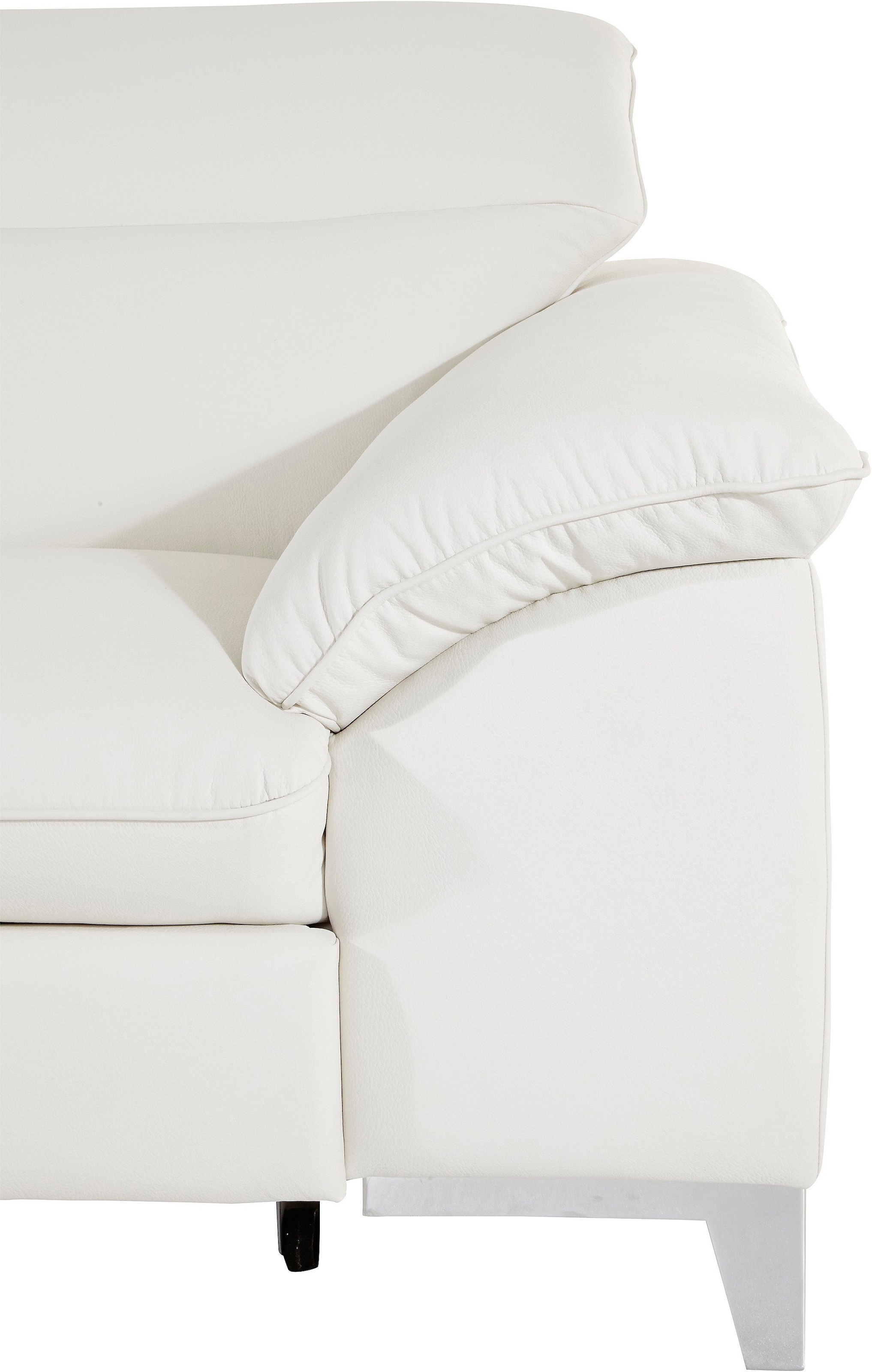 COTTA Polstergarnitur »Teresa L-Form«, (Set), Set bestehend aus: Ecksofa mit Kopfteilverstellung & Hocker