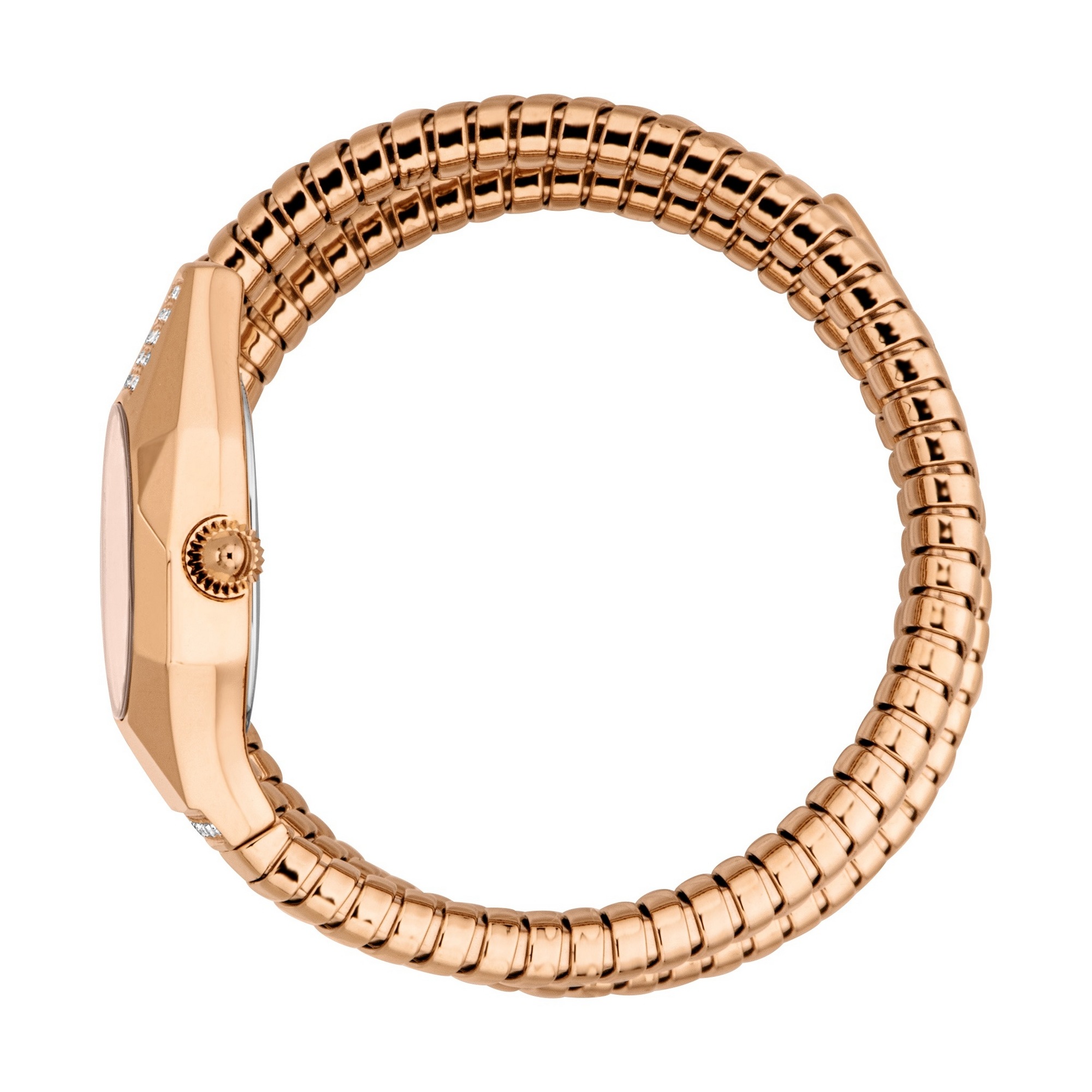 Just Cavalli Time Quarzuhr »Signature Snake« Armbanduhr, Damenuhr, Edelstahlarmband, analog, Kristallsteine