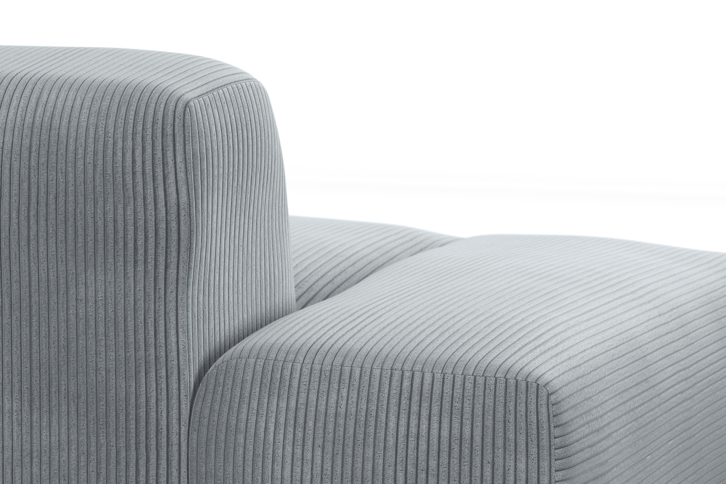 TRENDMANUFAKTUR Ecksofa Braga, aus 2 Teilen, moderner Cord-Stoff