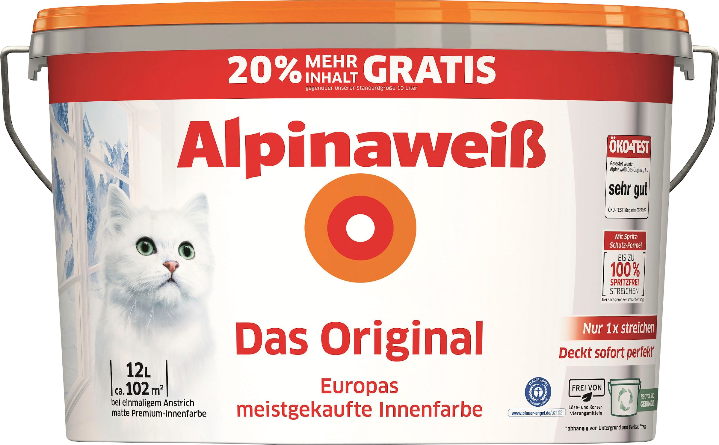 »Alpinaweiß Liter 4 online Innenwände, bestellen oder für Gebinde Das Alpina 10 Original«, Liter Wandfarbe wahlweise