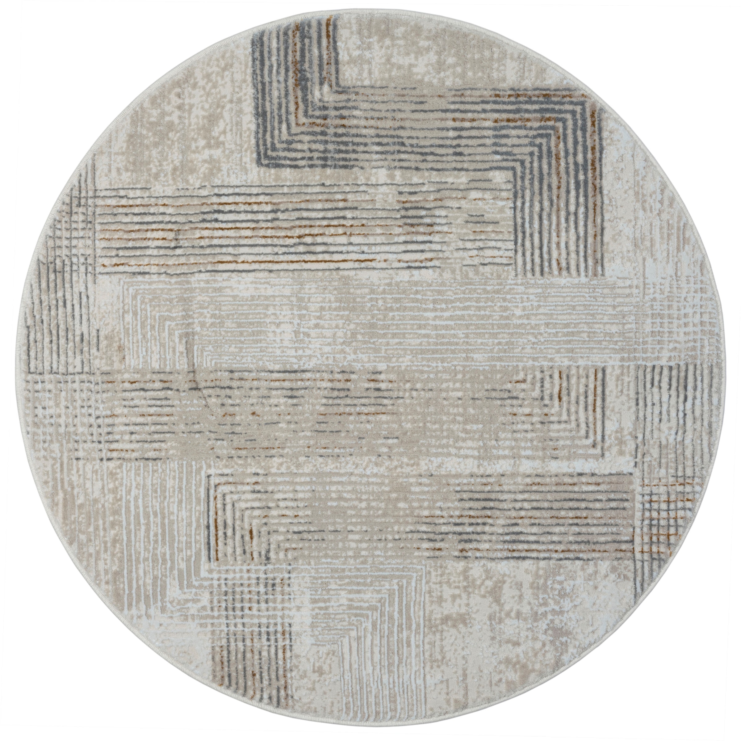 Myflair Möbel & Accessoires Teppich »My Way«, rund, 10 mm Höhe, Kurzflor, Retro-Design, besonders weich durch Microfaser